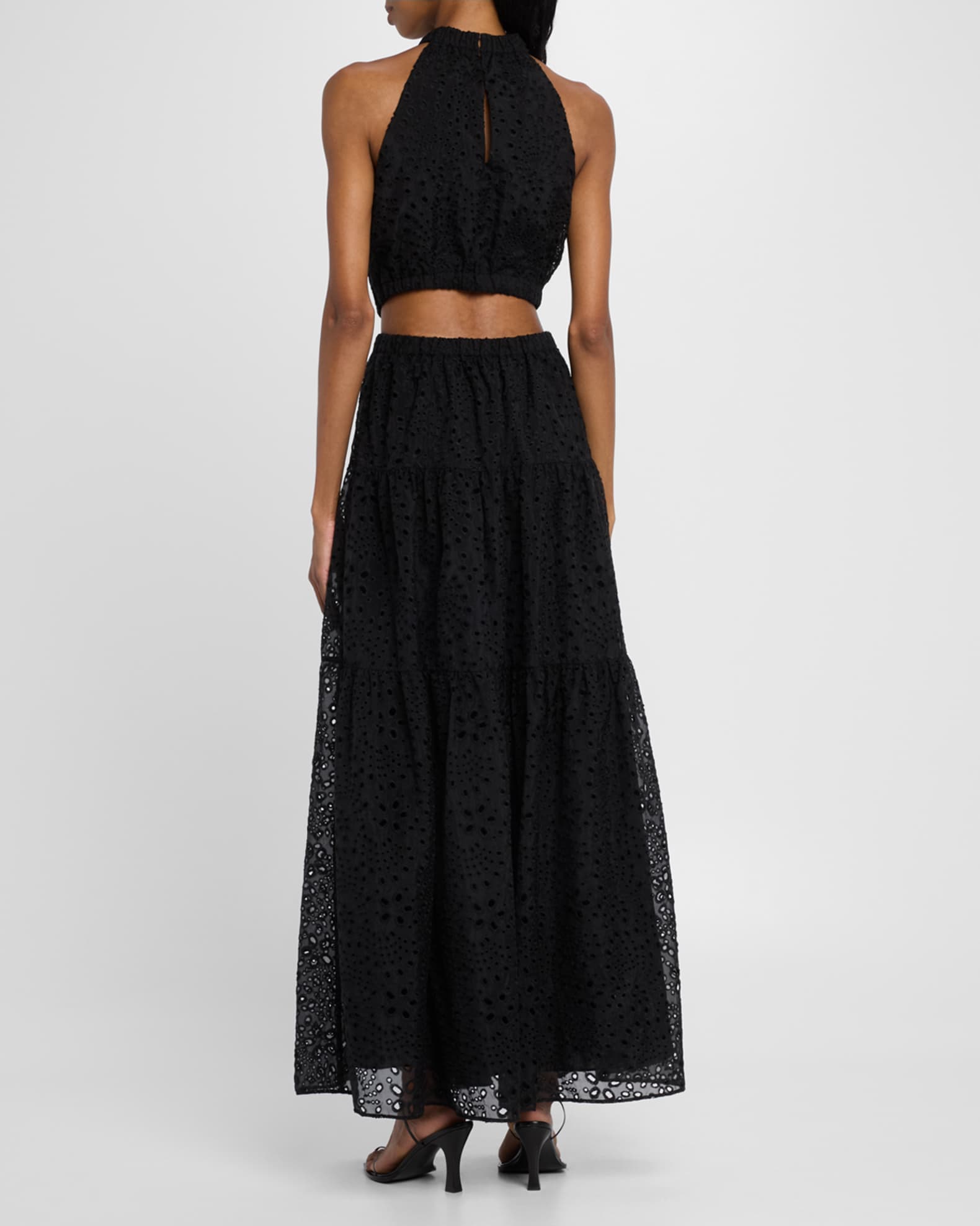 Ramy Brook Claudia Embroidered Cutout Maxi Dress | Neiman Marcus