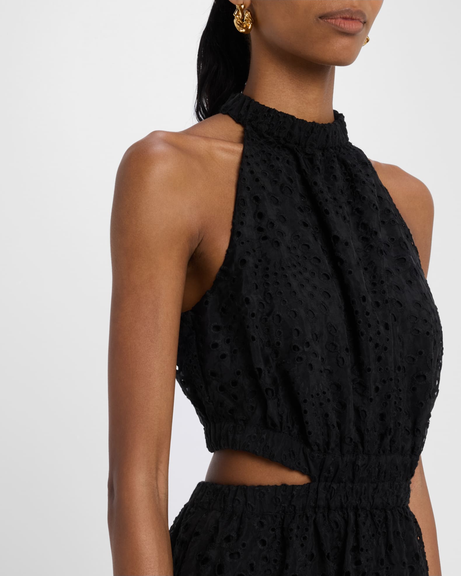 strapless open back dress Corinee Open Back Halter Maxi Dress