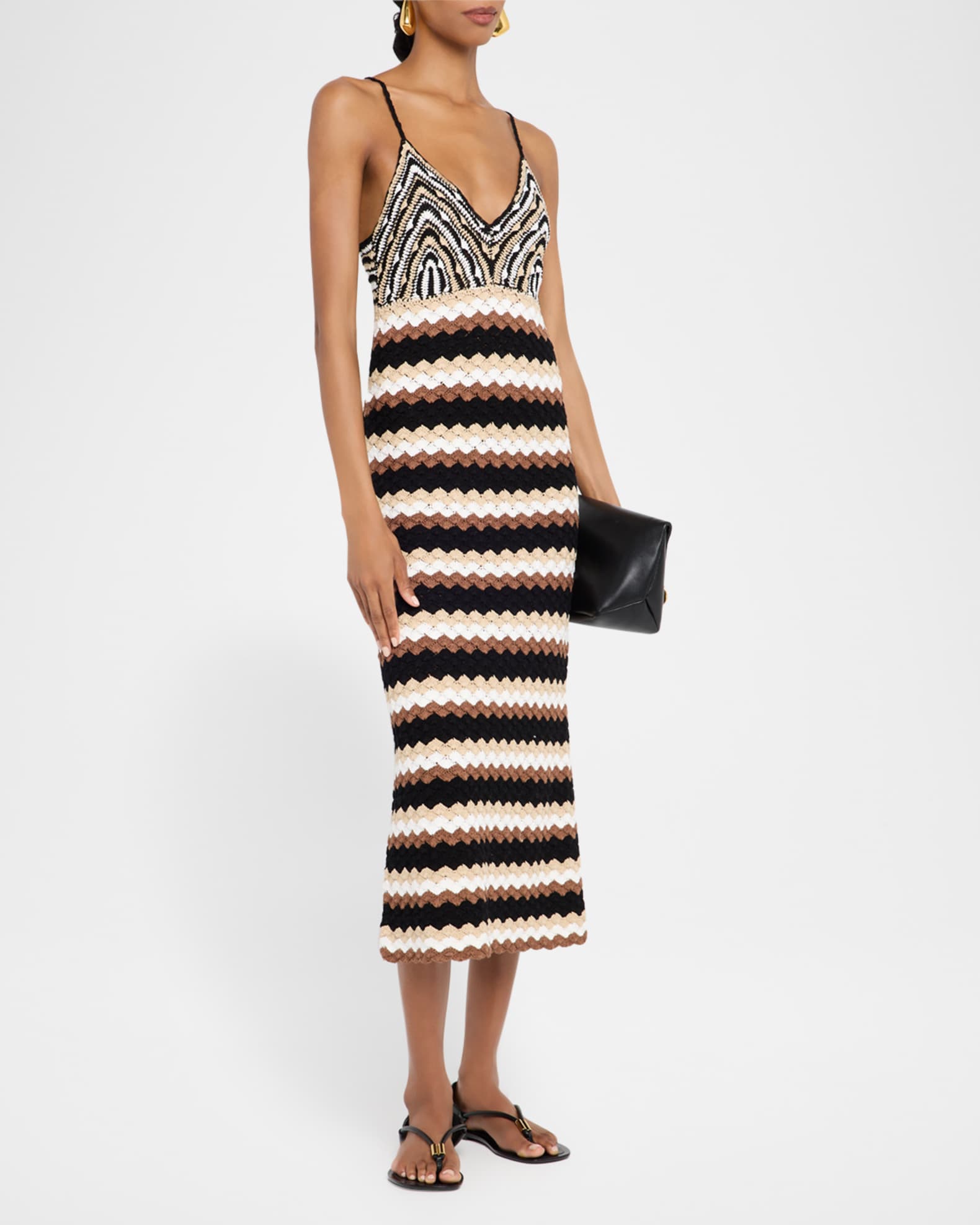 Harlow Crochet Knit Midi Dress 1