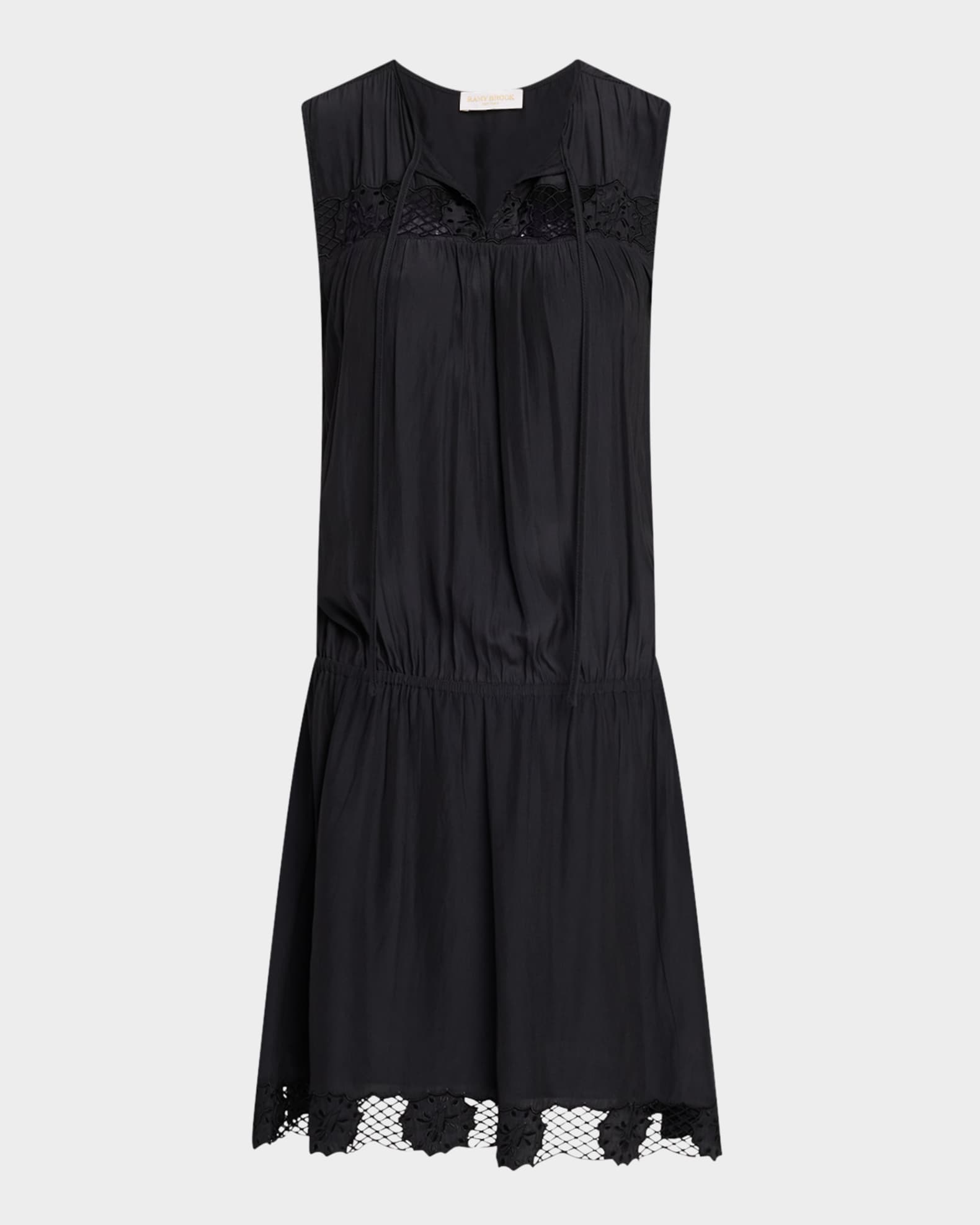 Irma Embroidered Drop-Waist Dress 0