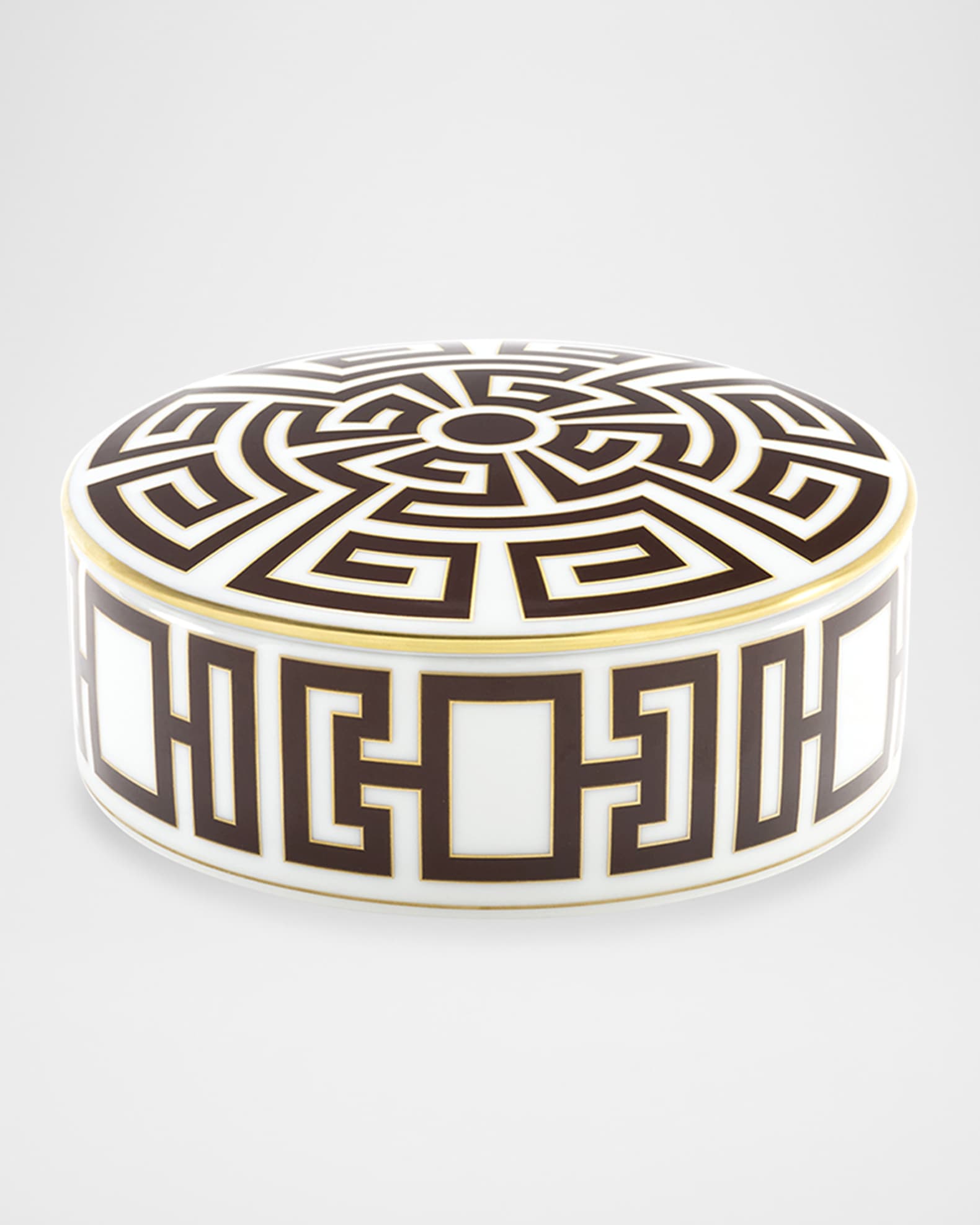 Labirinto Ebano Round Trinket Box 0