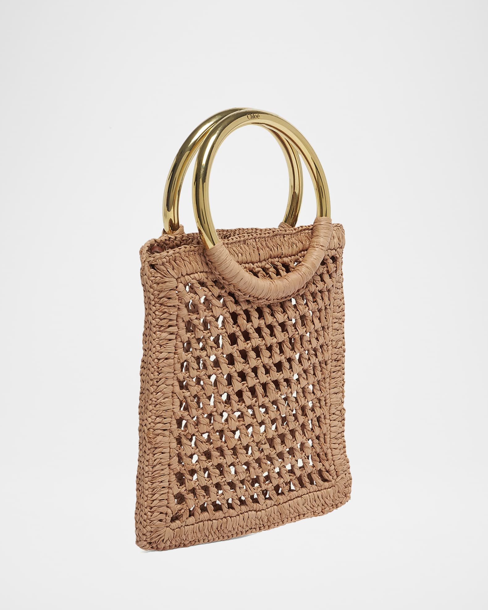 大人気！Chloe Summer Banana Crochet Tote Bag CH25US901P08001 Chloe Summer Banana Tote Bag in Crochet Fabric - Bergdorf