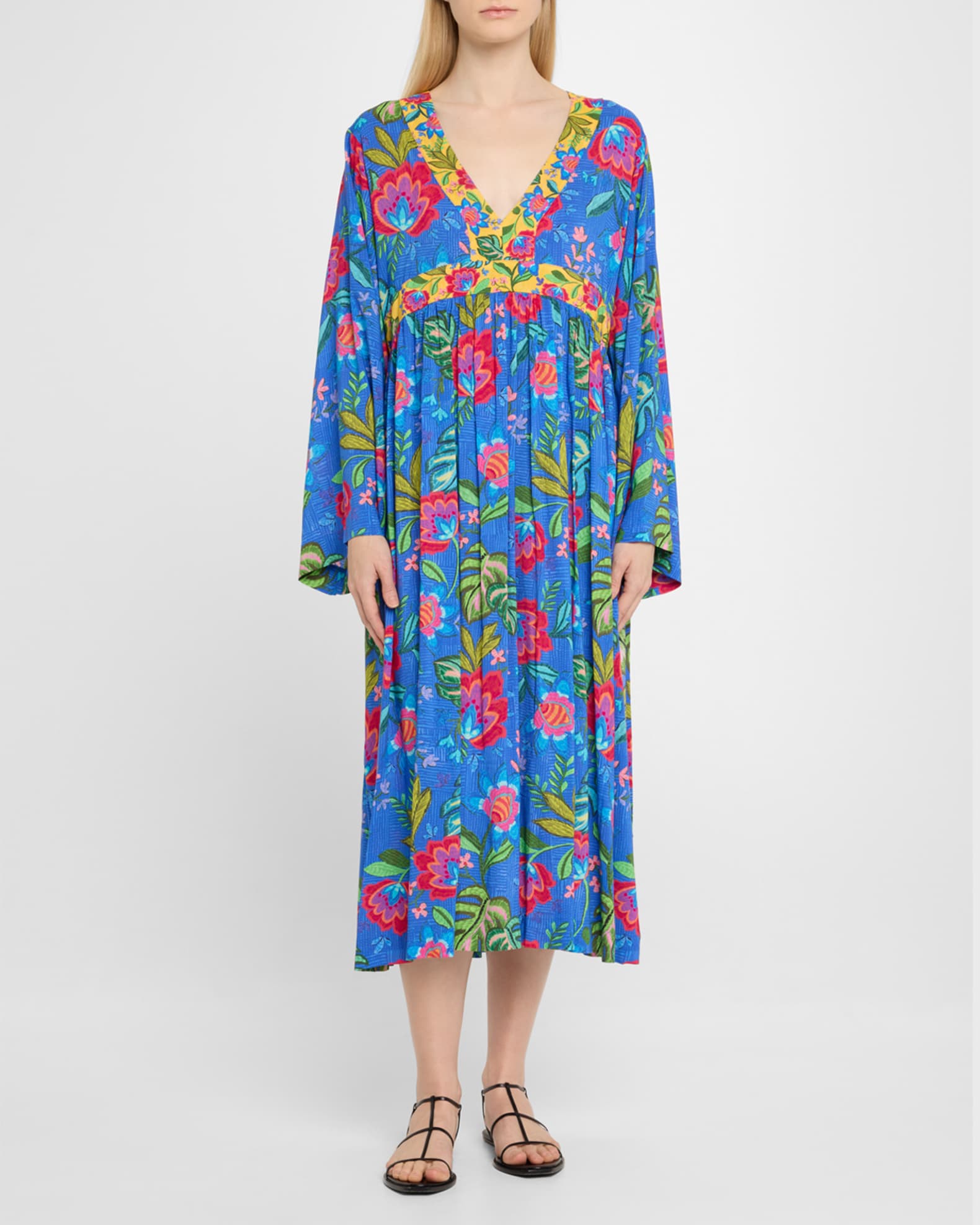 Rumba Mix Flared Maxi Kaftan Coverup 1