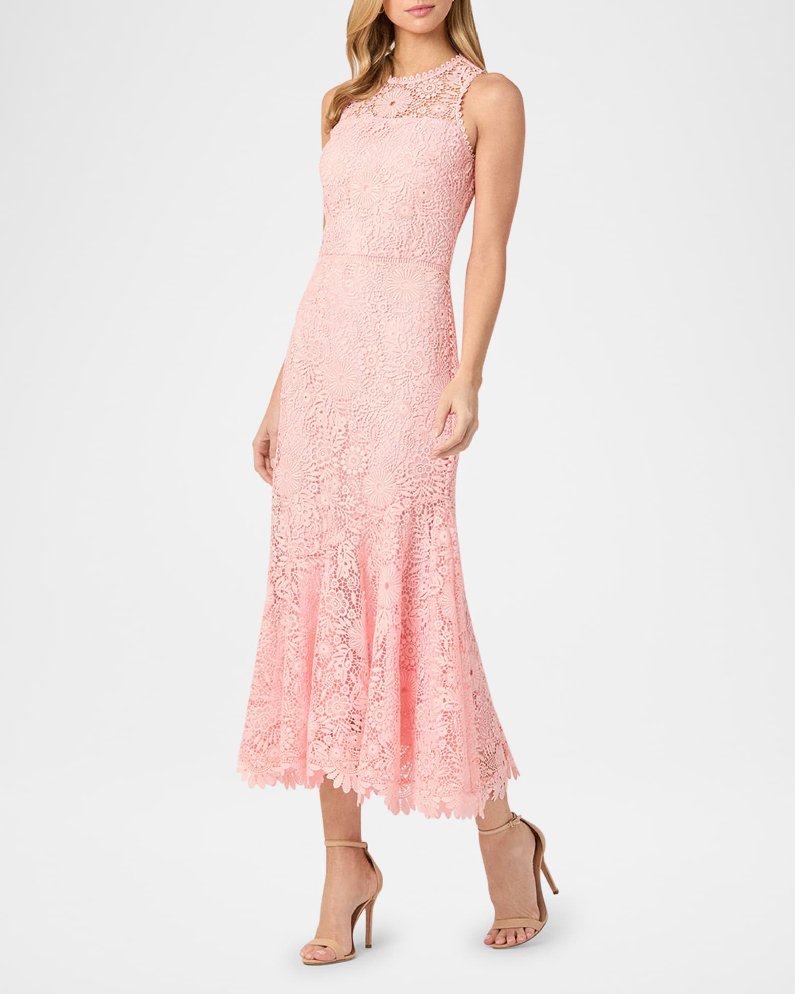 Anamaria Sleeveless Floral Lace Midi Dress 1