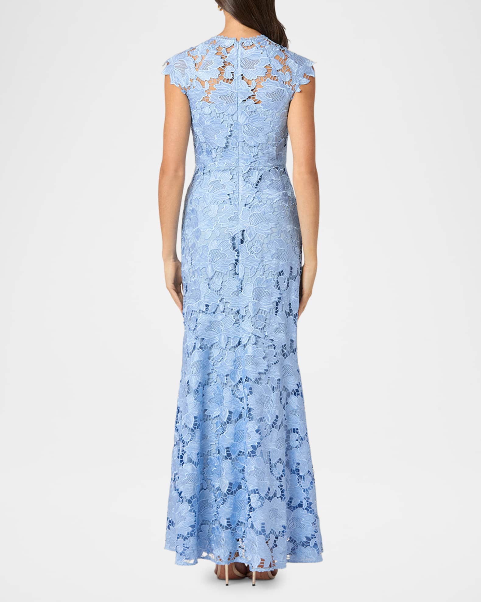 Raven Sleeveless Floral Lace Gown