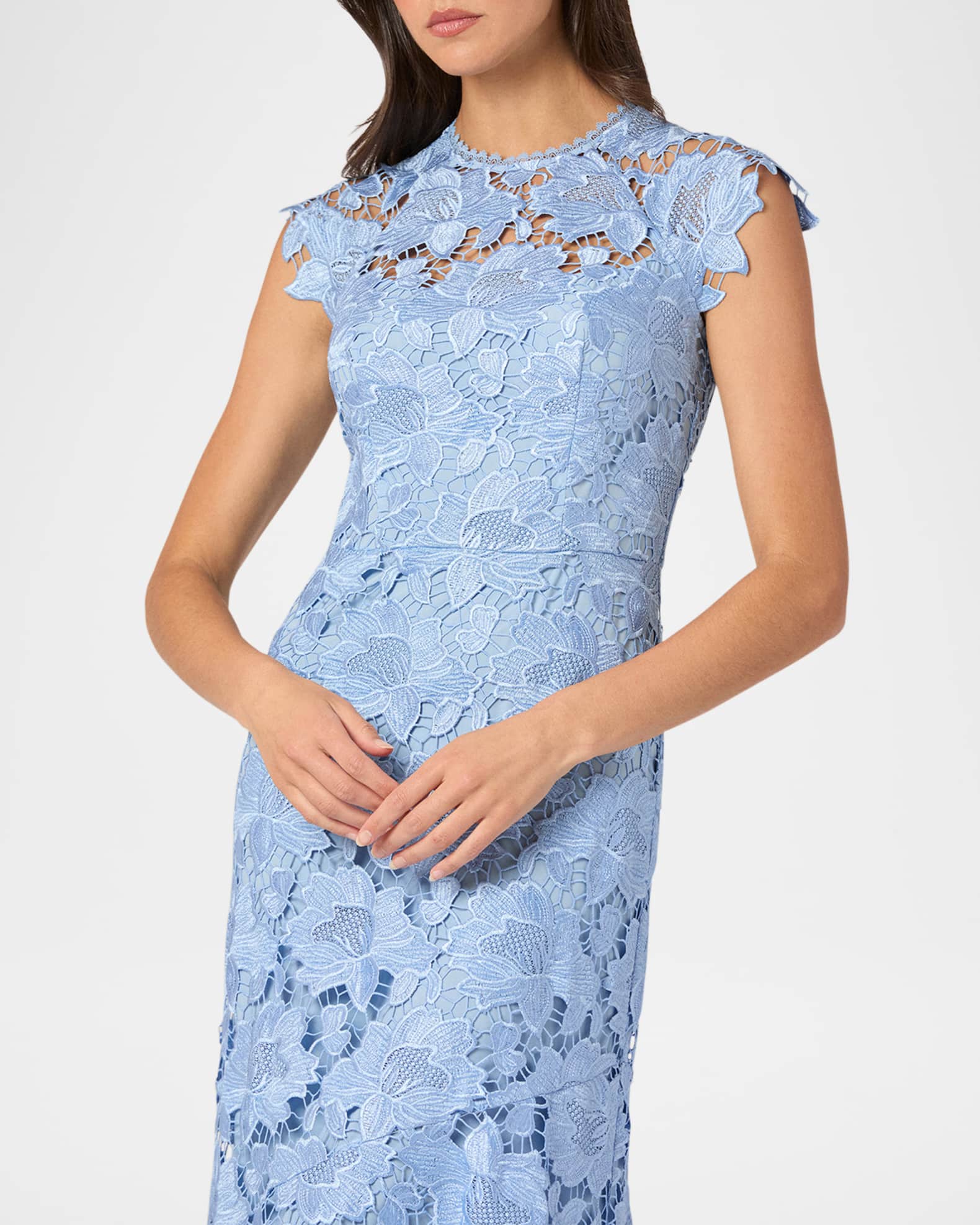 Raven Sleeveless Floral Lace Gown