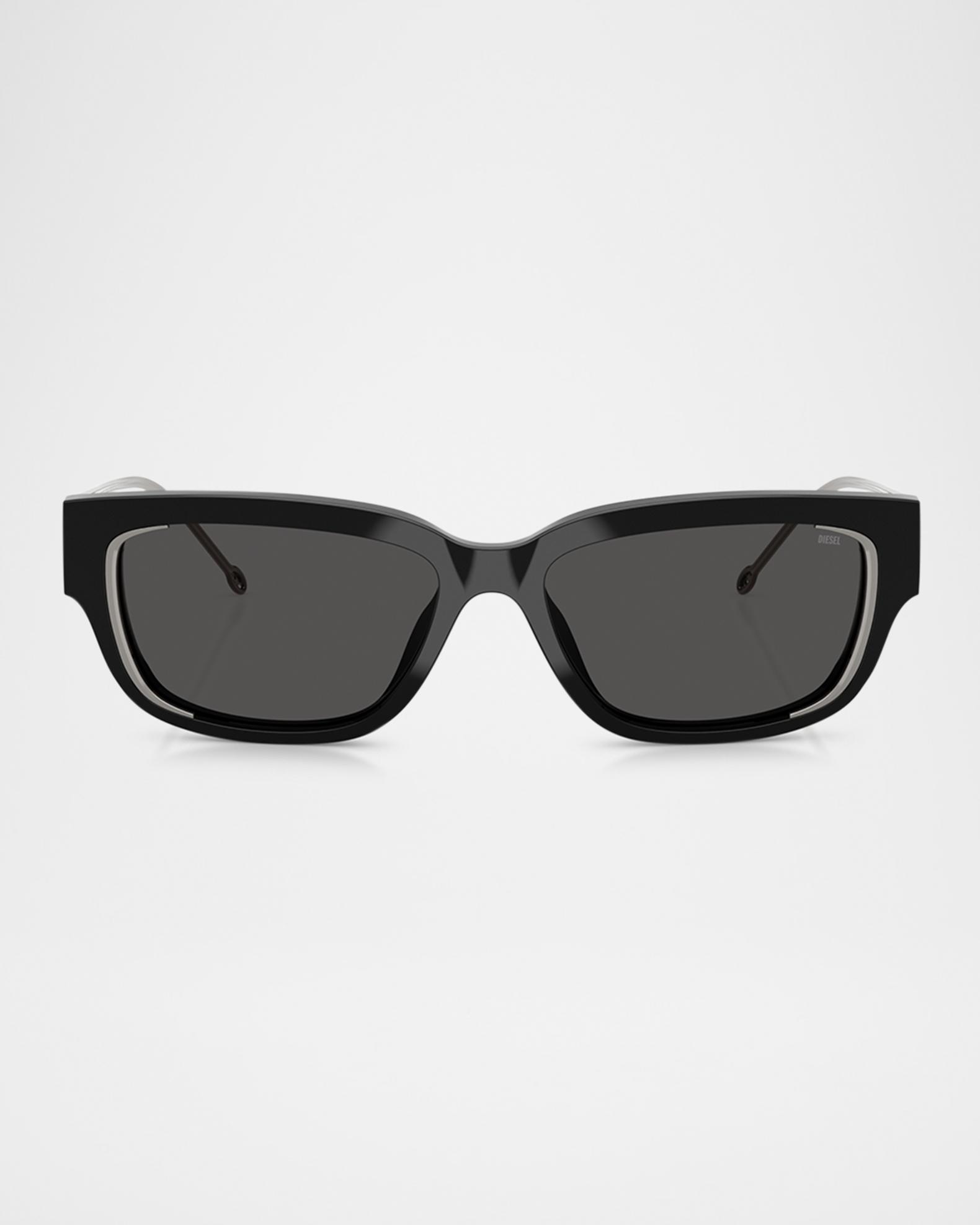 Diesel Men's DL2002MU Rectangular Sunglasses | Neiman Marcus