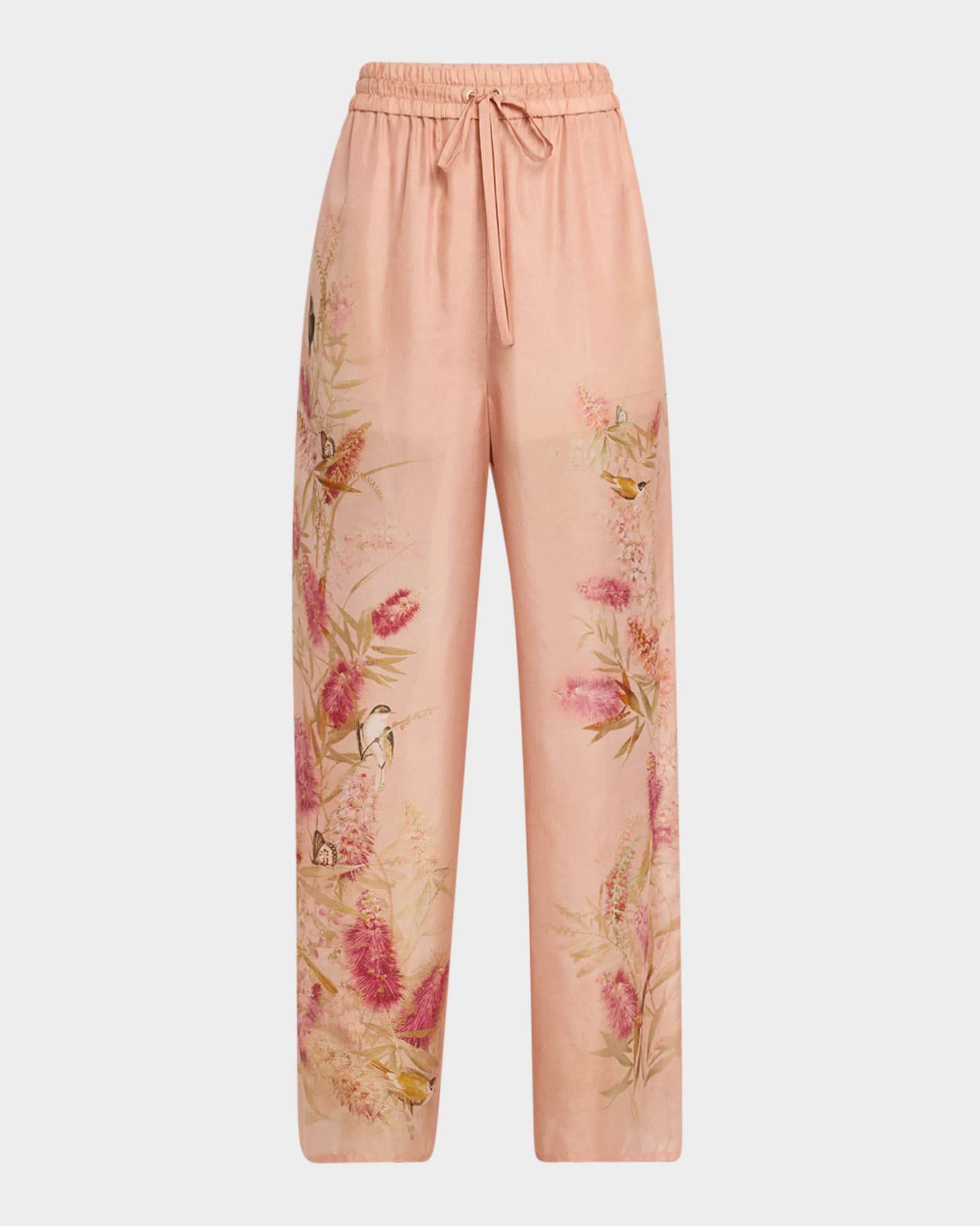 パンツ ZIMMERMANN CASCADIAN PRINTED SILK TROUSERS Zimmermann Cascadian Relaxed Silk Pants | Neiman Marcus
