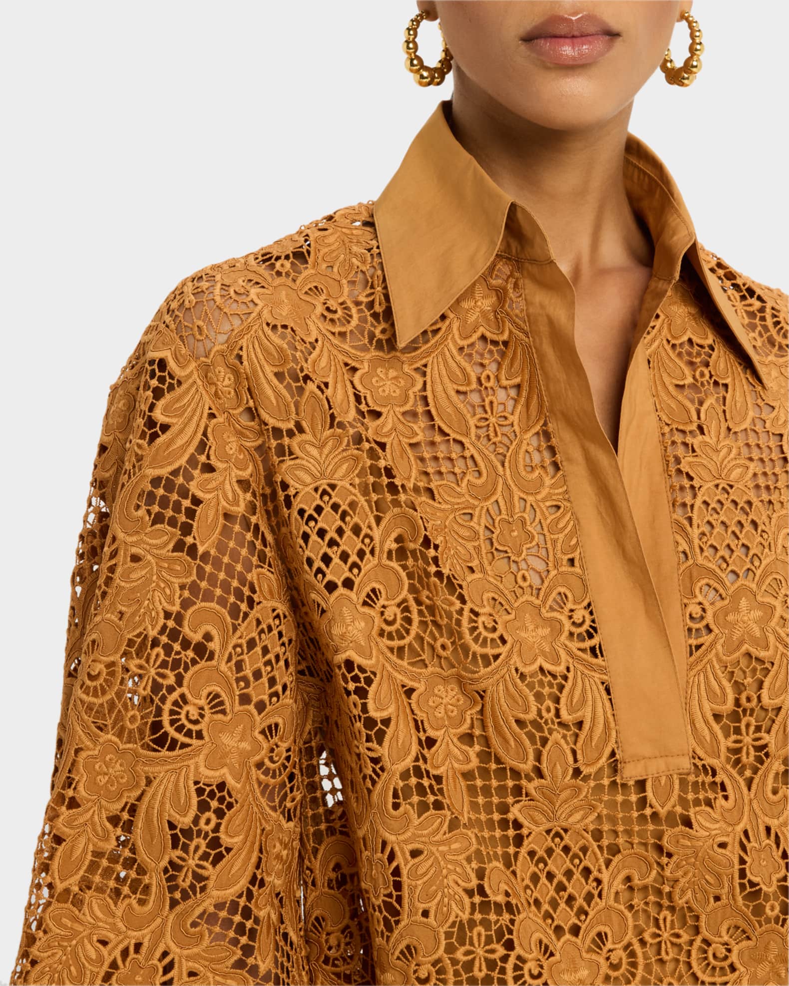 Zimmermann Coco Lace Tunic Top | Neiman Marcus