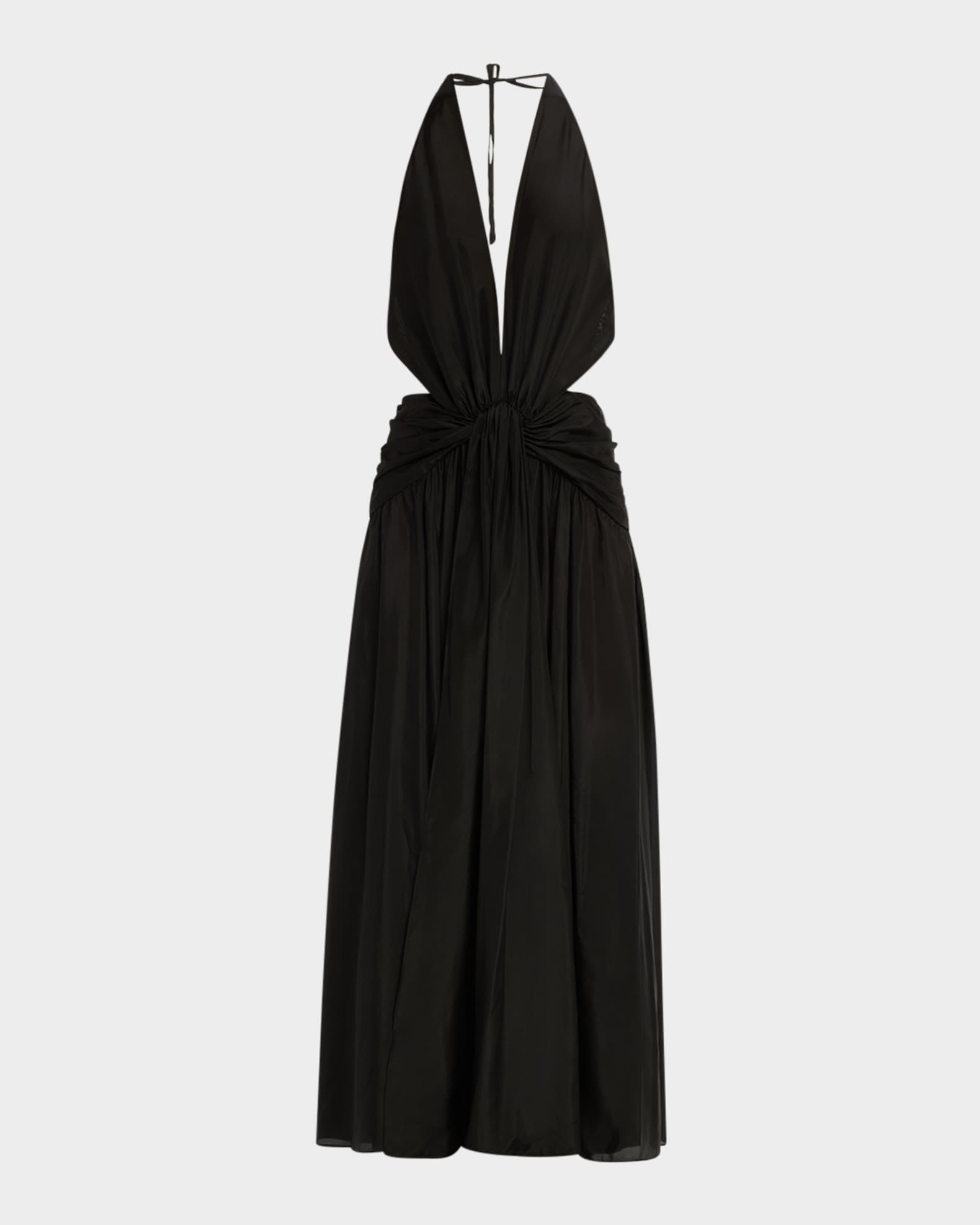 Rhiannon Plunge Halter Maxi Dress 0
