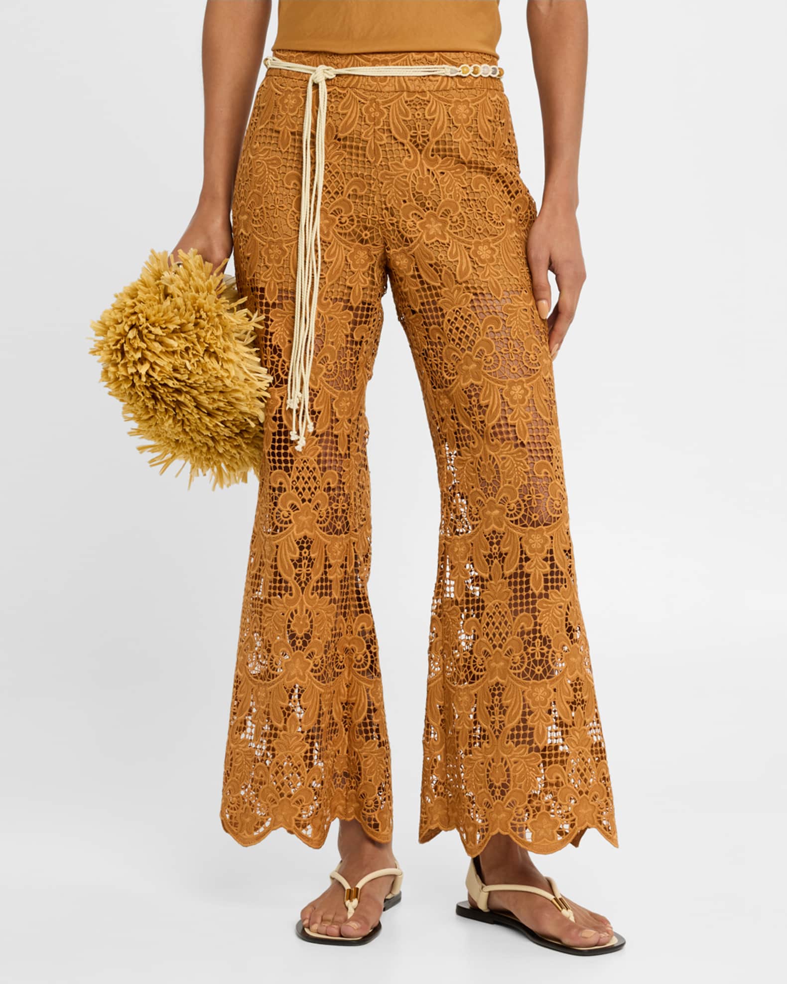 パンツ Zimmermann 'Coco' pants Zimmermann Coco Lace Flare Pants | Neiman Marcus