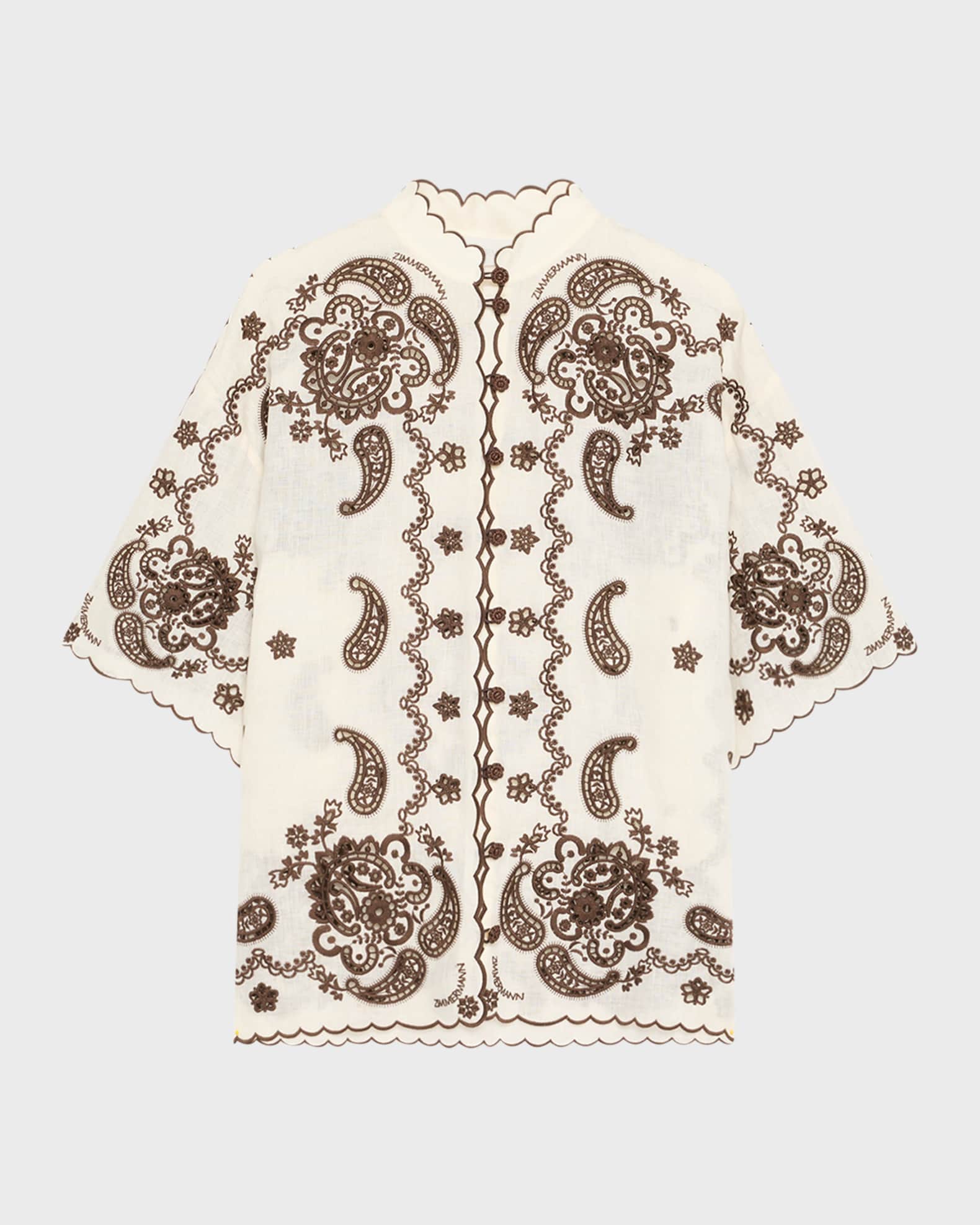 Zimmermann Ascension Embroidered Shirt | Neiman Marcus