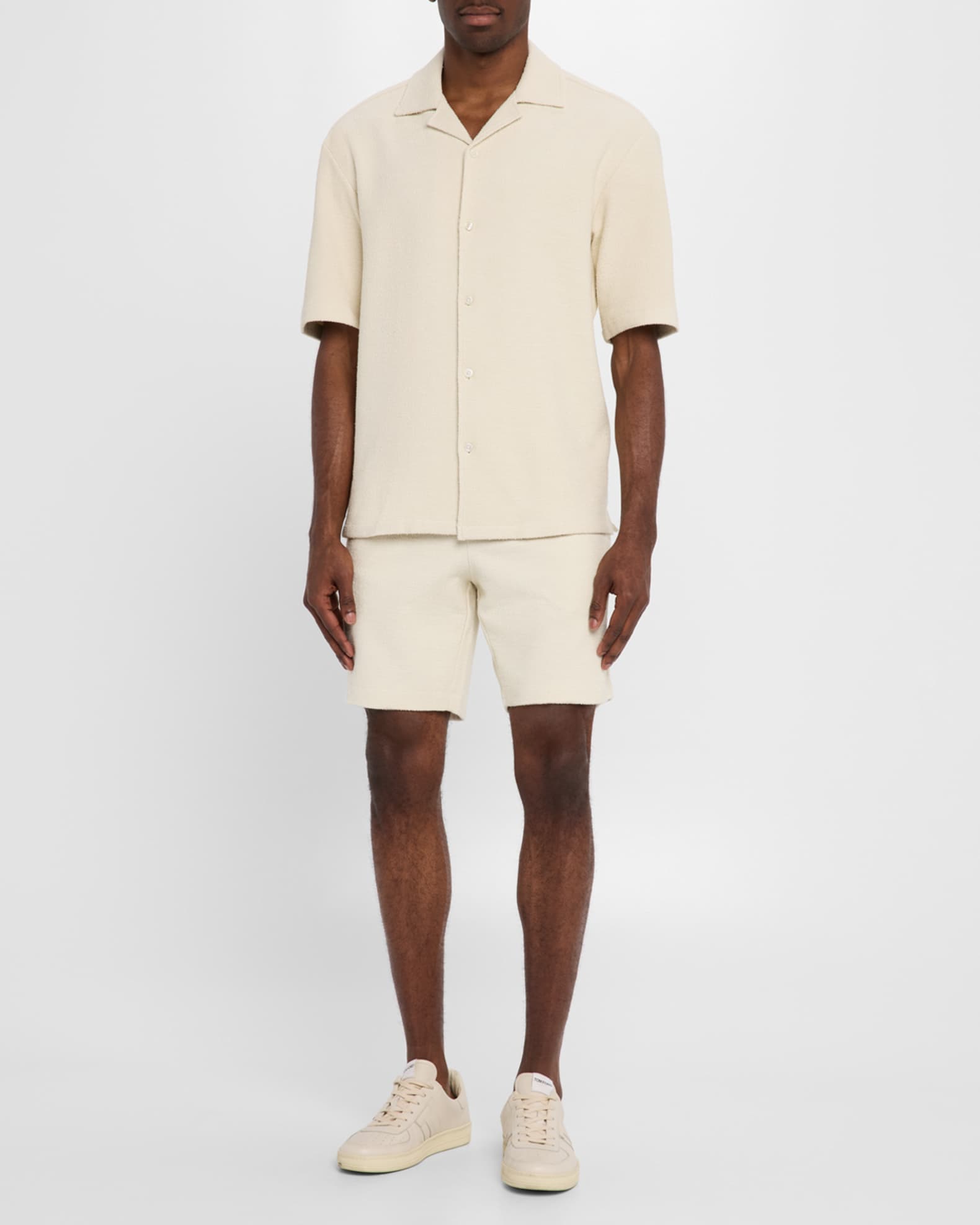 Men's Lars Textured Organic Cotton Camp Shirt