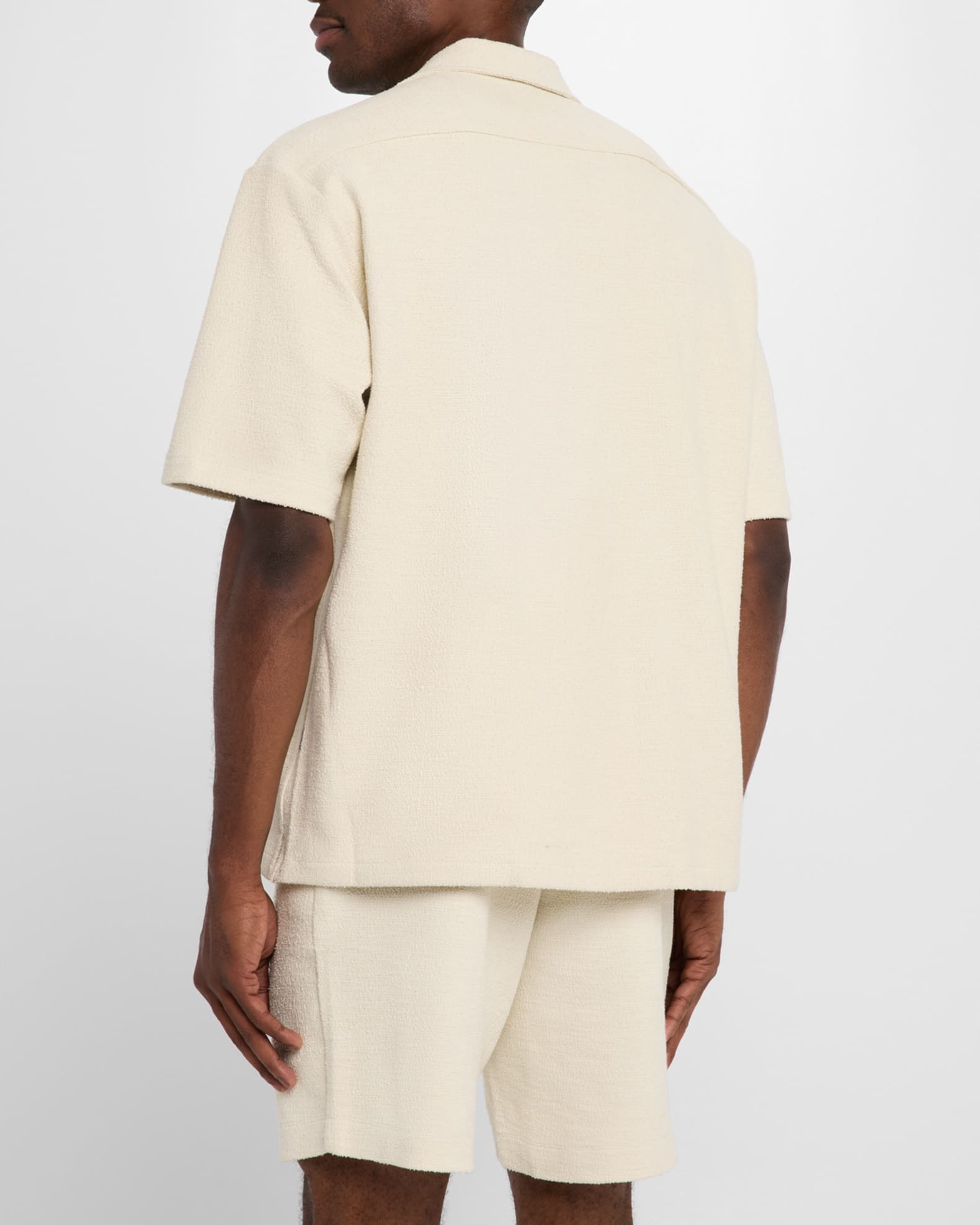 Men's Lars Textured Organic Cotton Camp Shirt