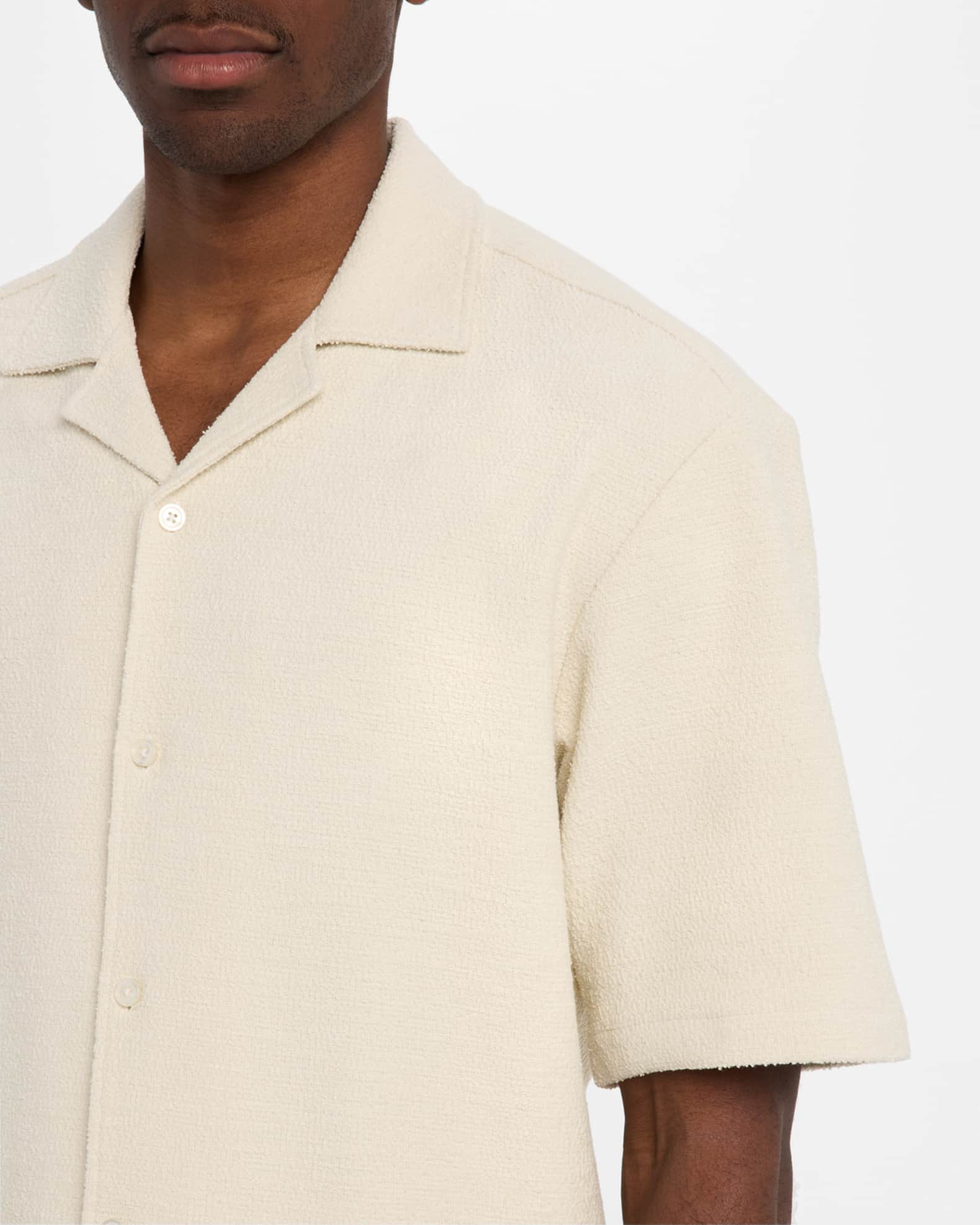 Men's Lars Textured Organic Cotton Camp Shirt