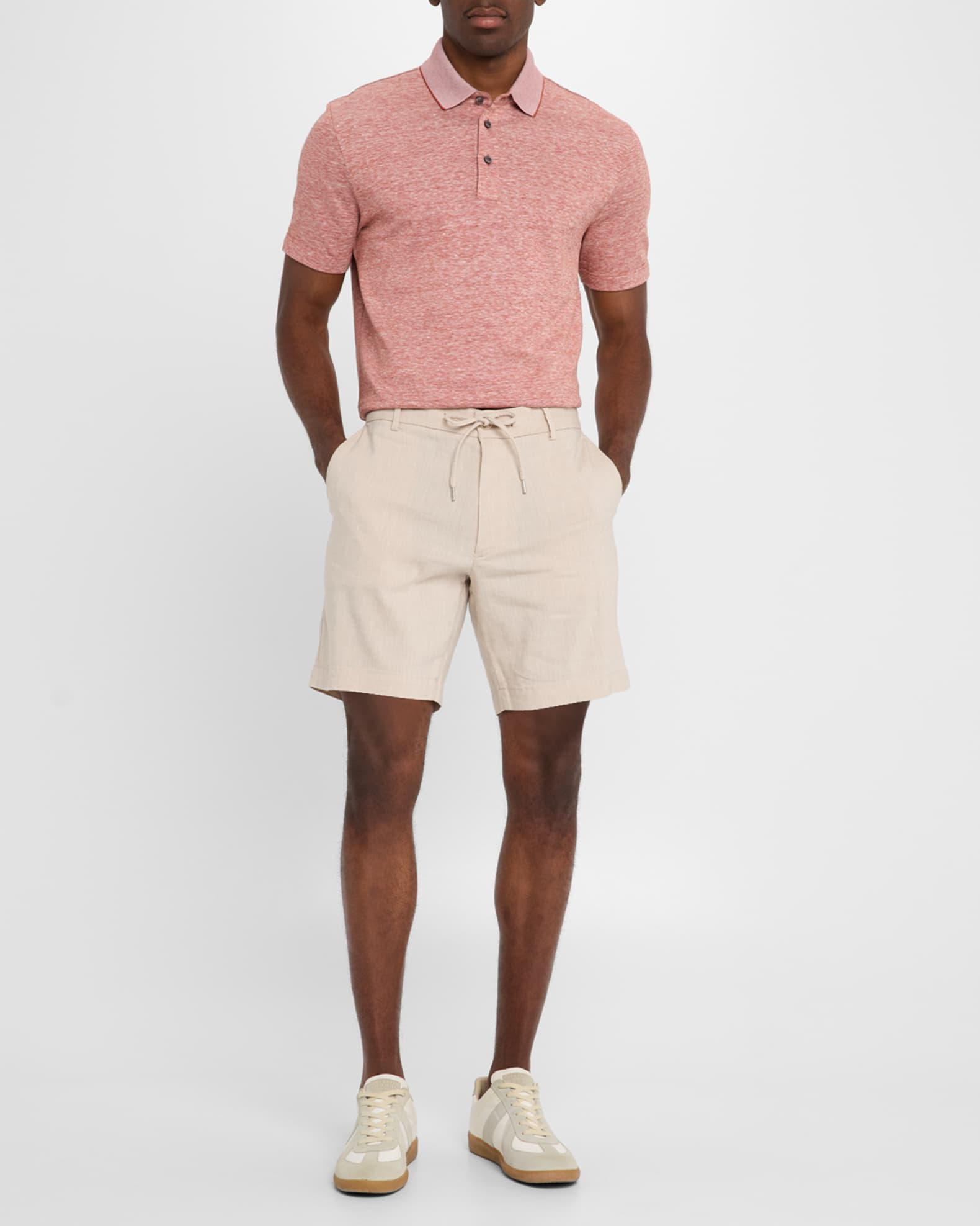 Men's Kane Linen Mouline Drawstring Shorts