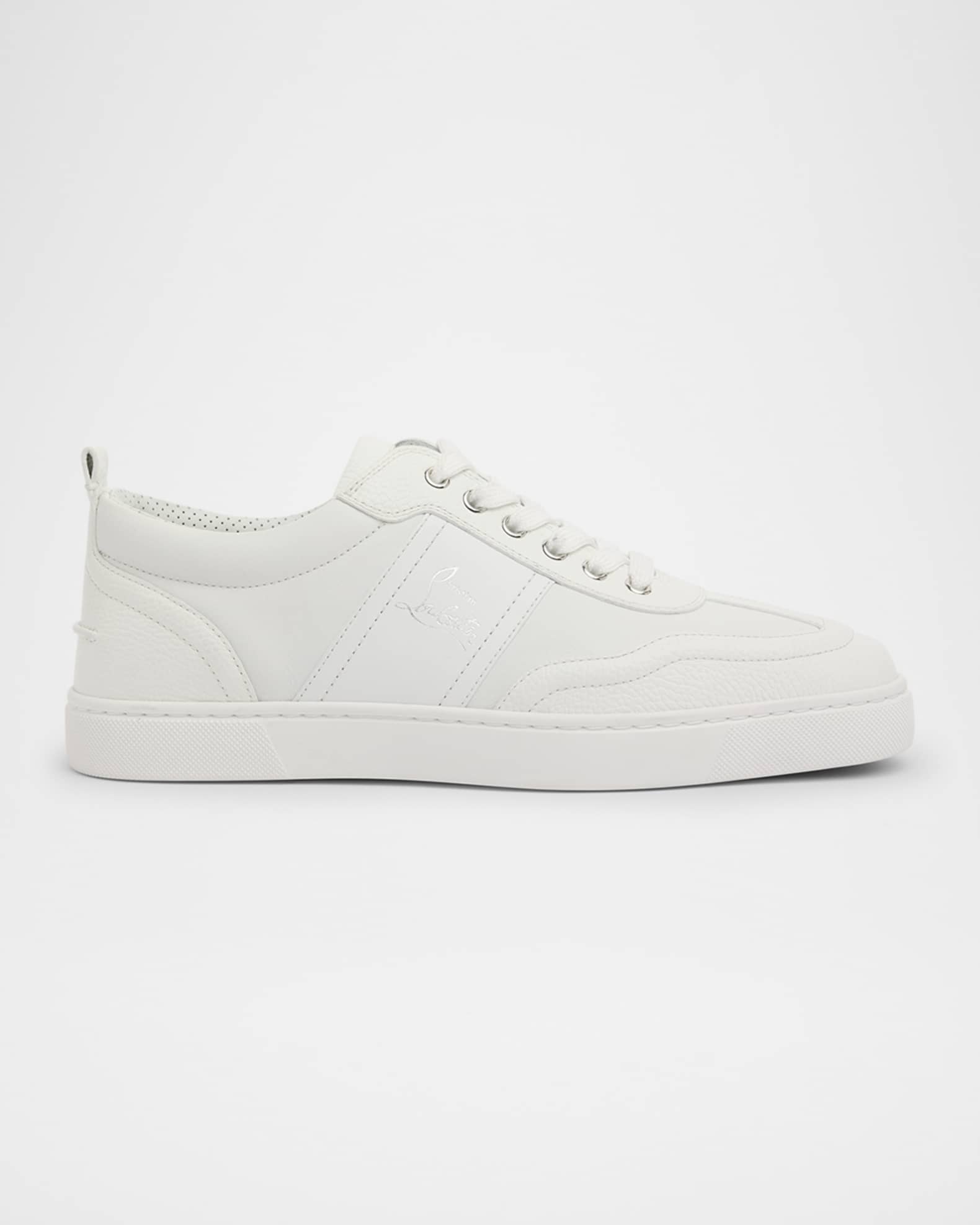 Christian Louboutin Men's Retero Grained Leather Low-Top Sneakers
