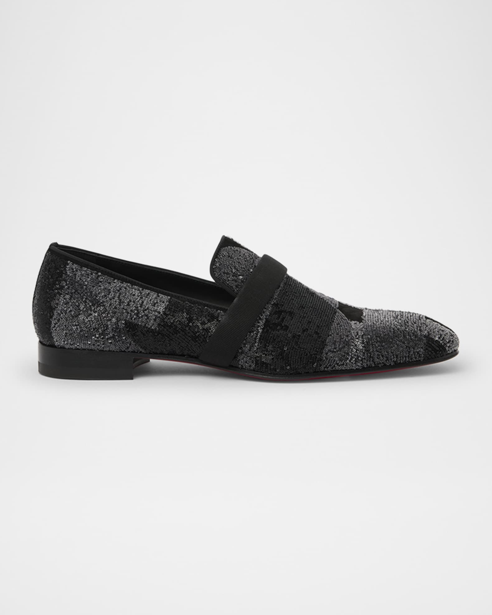 Christian Louboutin Men's Dandydecotracks Sequin Red-Sole Loafers | Neiman  Marcus