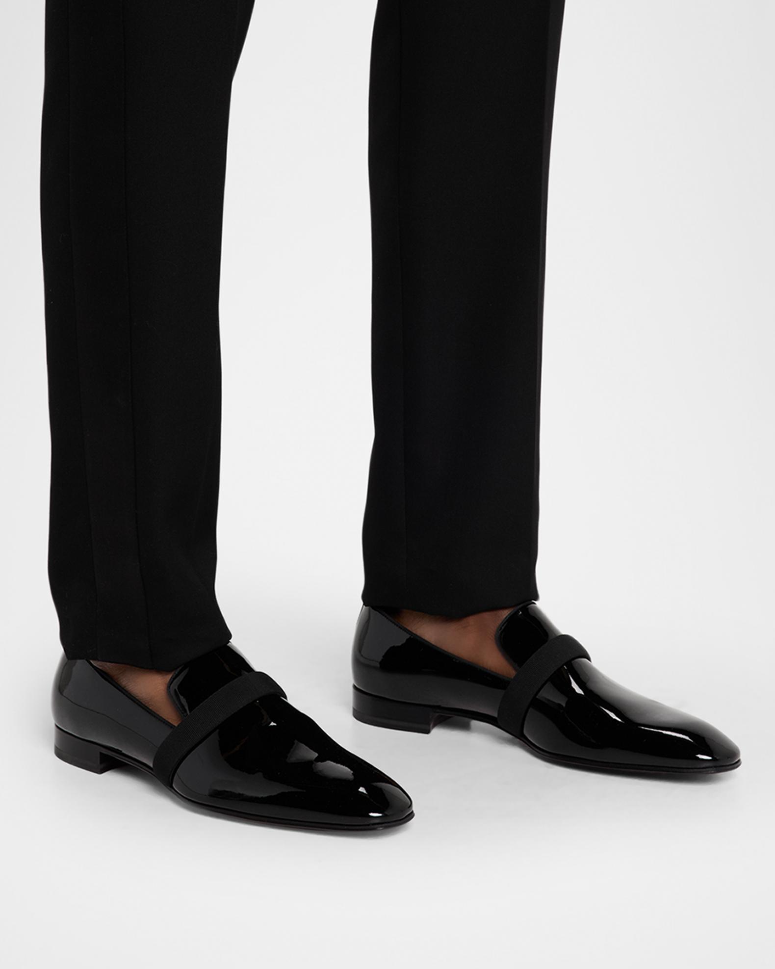 Christian Louboutin Black Patent Loafers with Red Sole Christian Louboutin Men main image 4