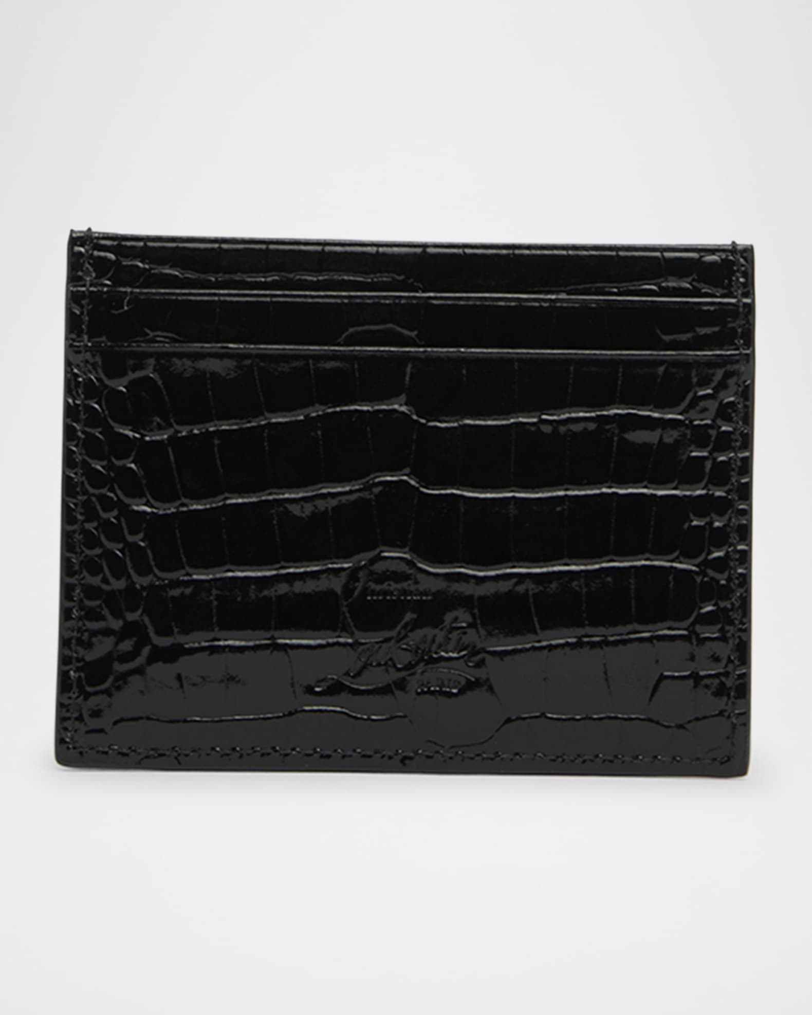 Christian Louboutin 黒 レザー マネークリップ Christian Louboutin 黒 レザー マネークリップ Christian Louboutin