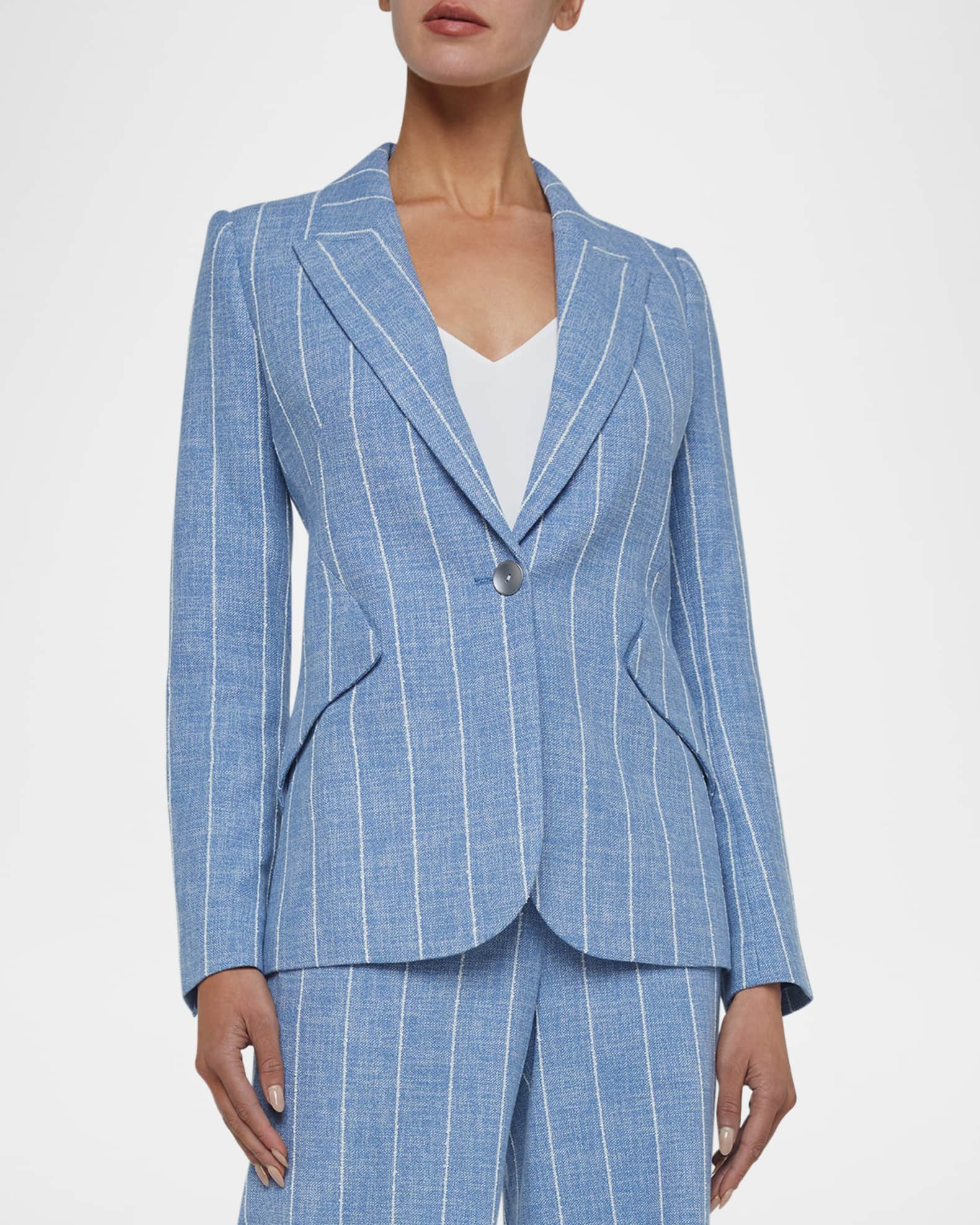 Chamberlain Pinstripe Single-Breasted Blazer