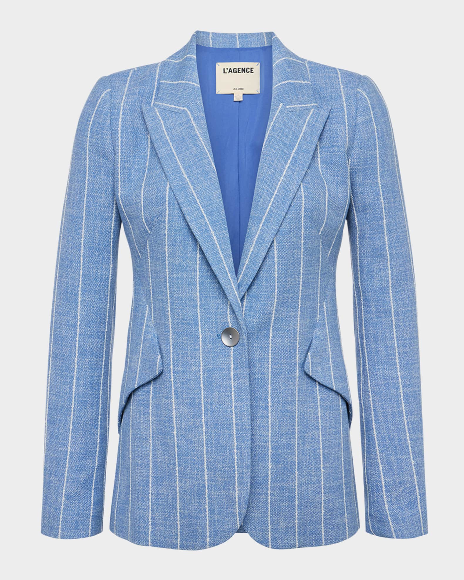 Chamberlain Pinstripe Single-Breasted Blazer 0