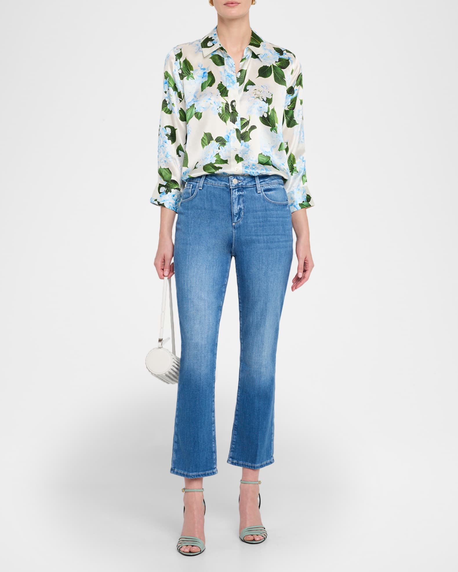Dani Hydrangea Silk Blouse 1