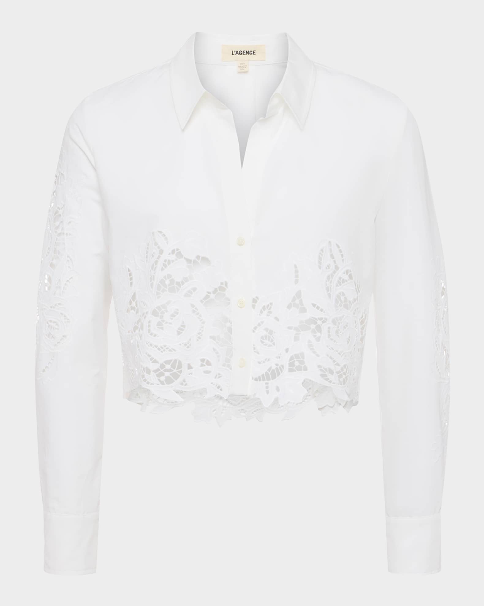 Seychelle Cropped Button-Front Shirt 0