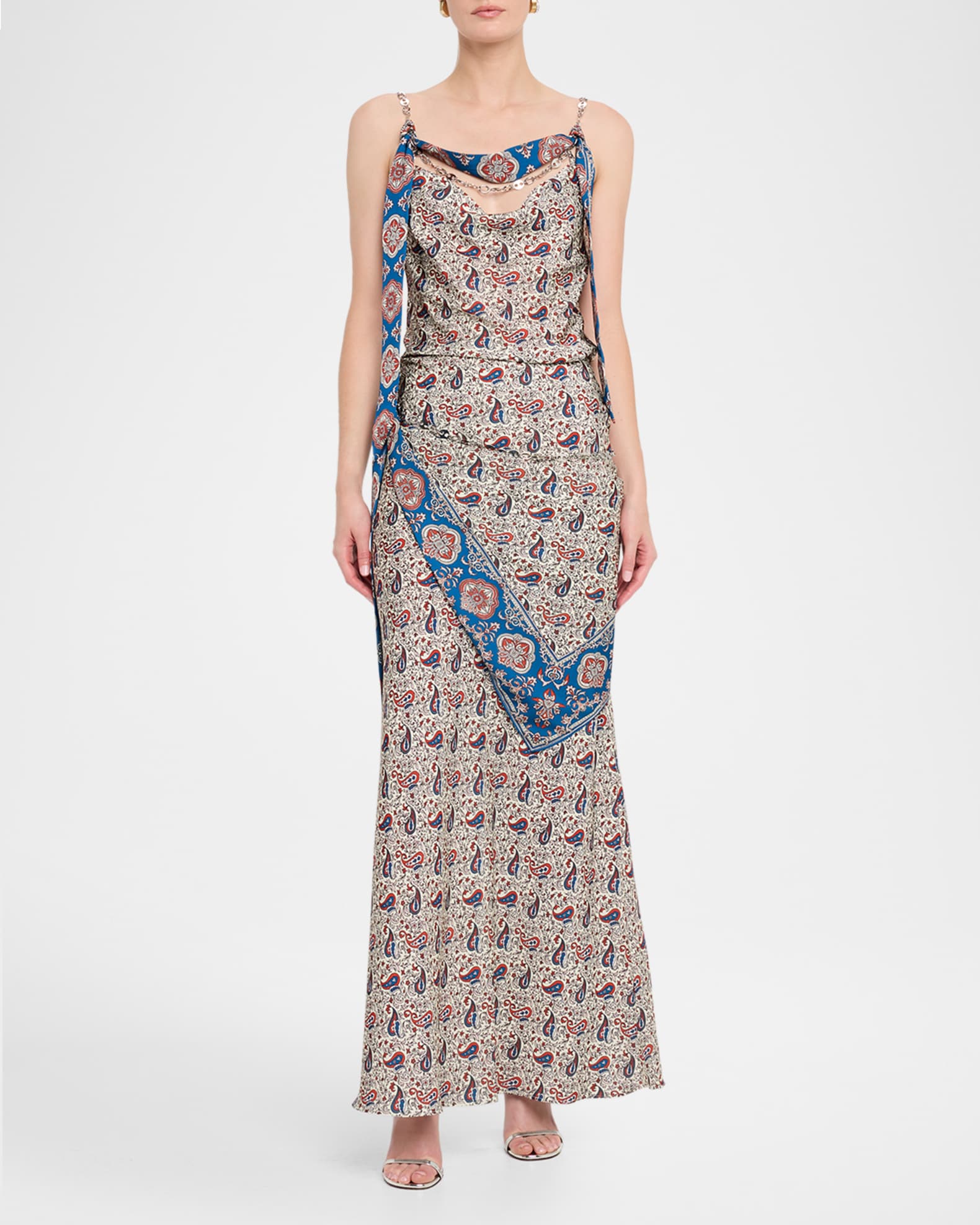 Paisley Scarf Wrap Maxi Skirt 1