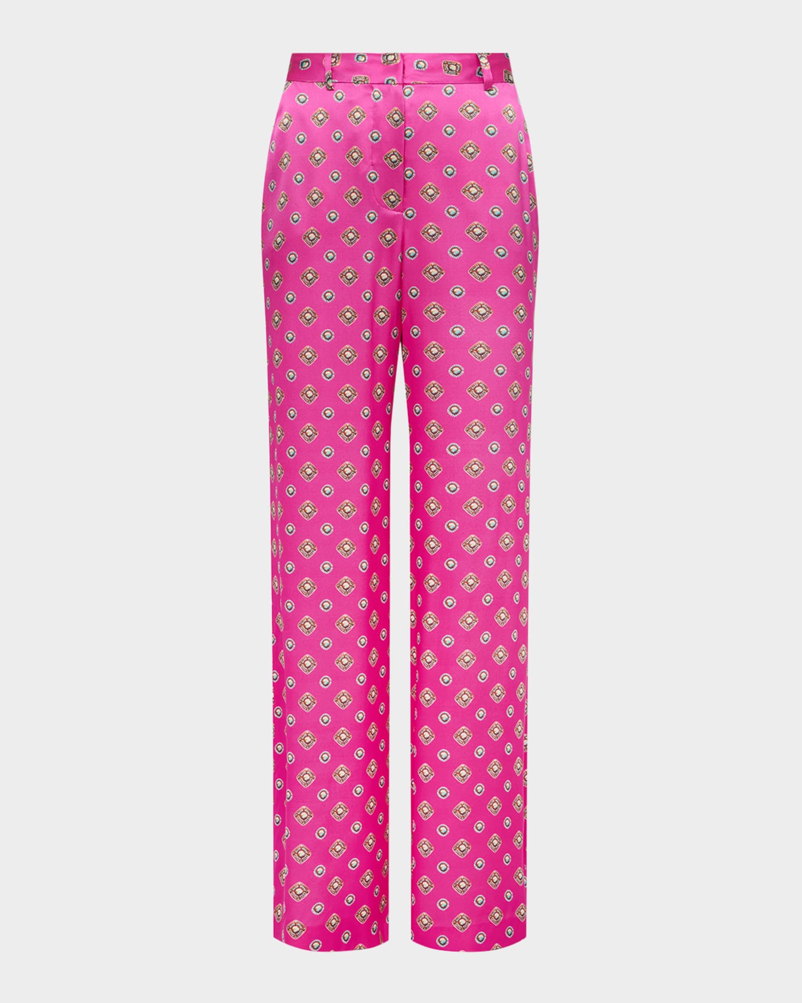 Southwestern Geometric Pilar Wide-Leg Pants 0