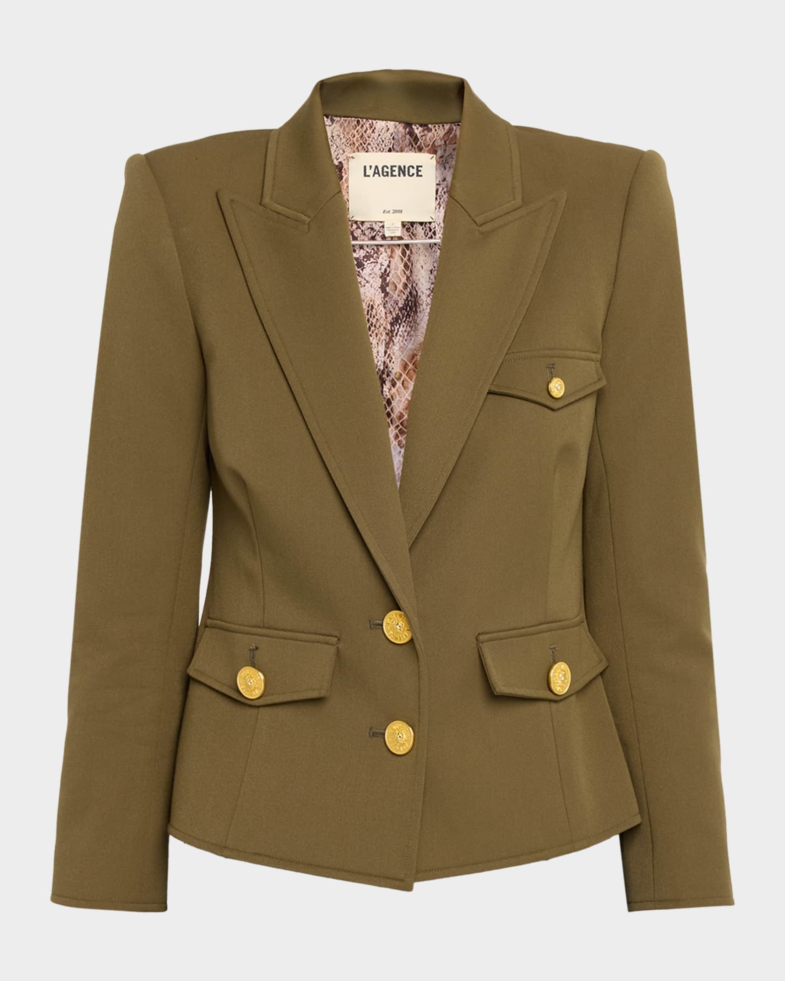 L'Agence Wylla Structured Single-Breasted Blazer | Neiman Marcus