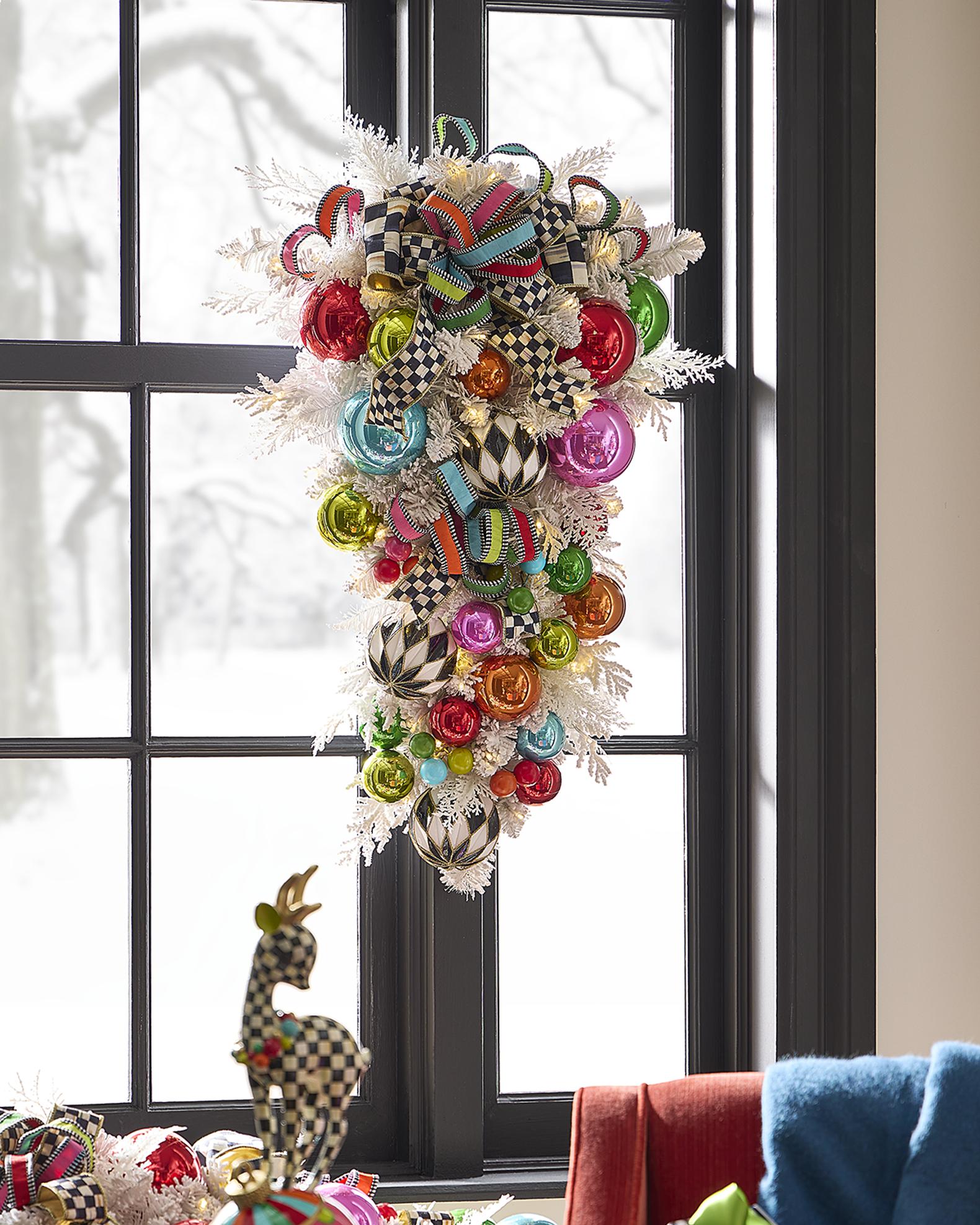 MacKenzie-Childs Confetti Christmas Swag | Neiman Marcus