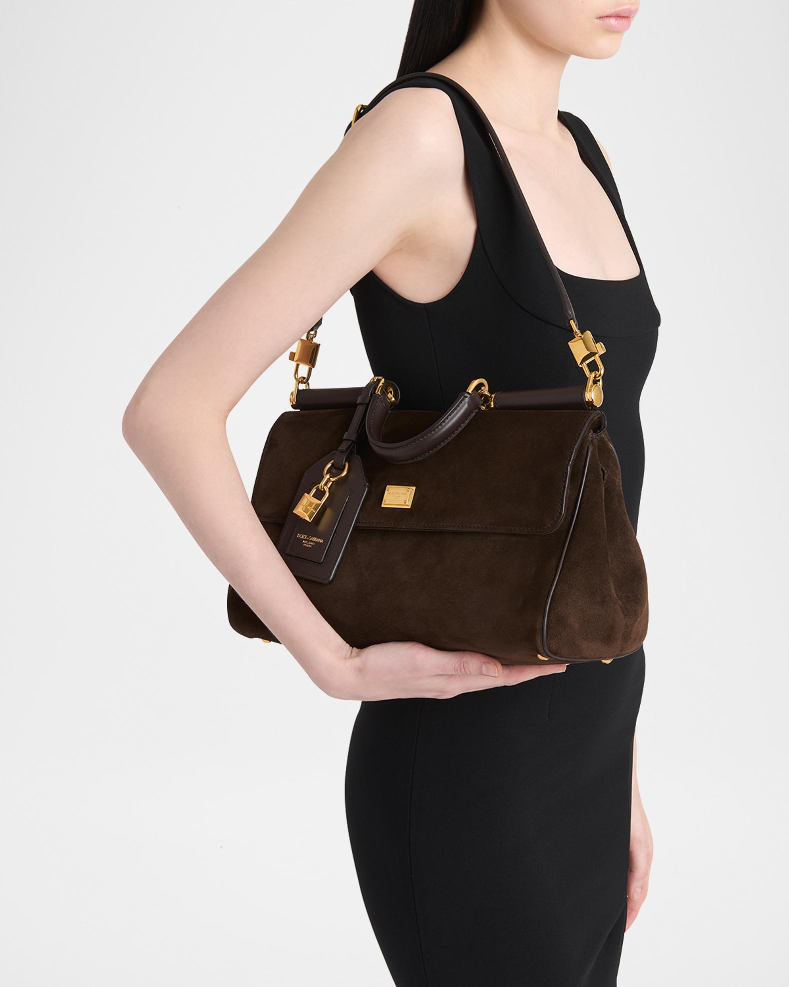 Dolce&Gabbana My Sicily Suede and Leather Top-Handle Bag | Neiman 