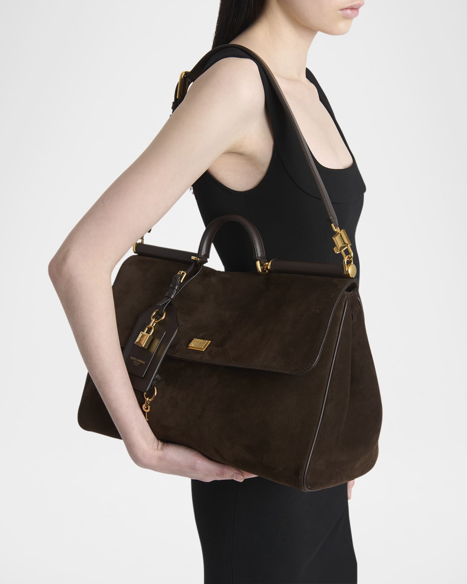 My Sicily Suede Top-Handle Bag 1