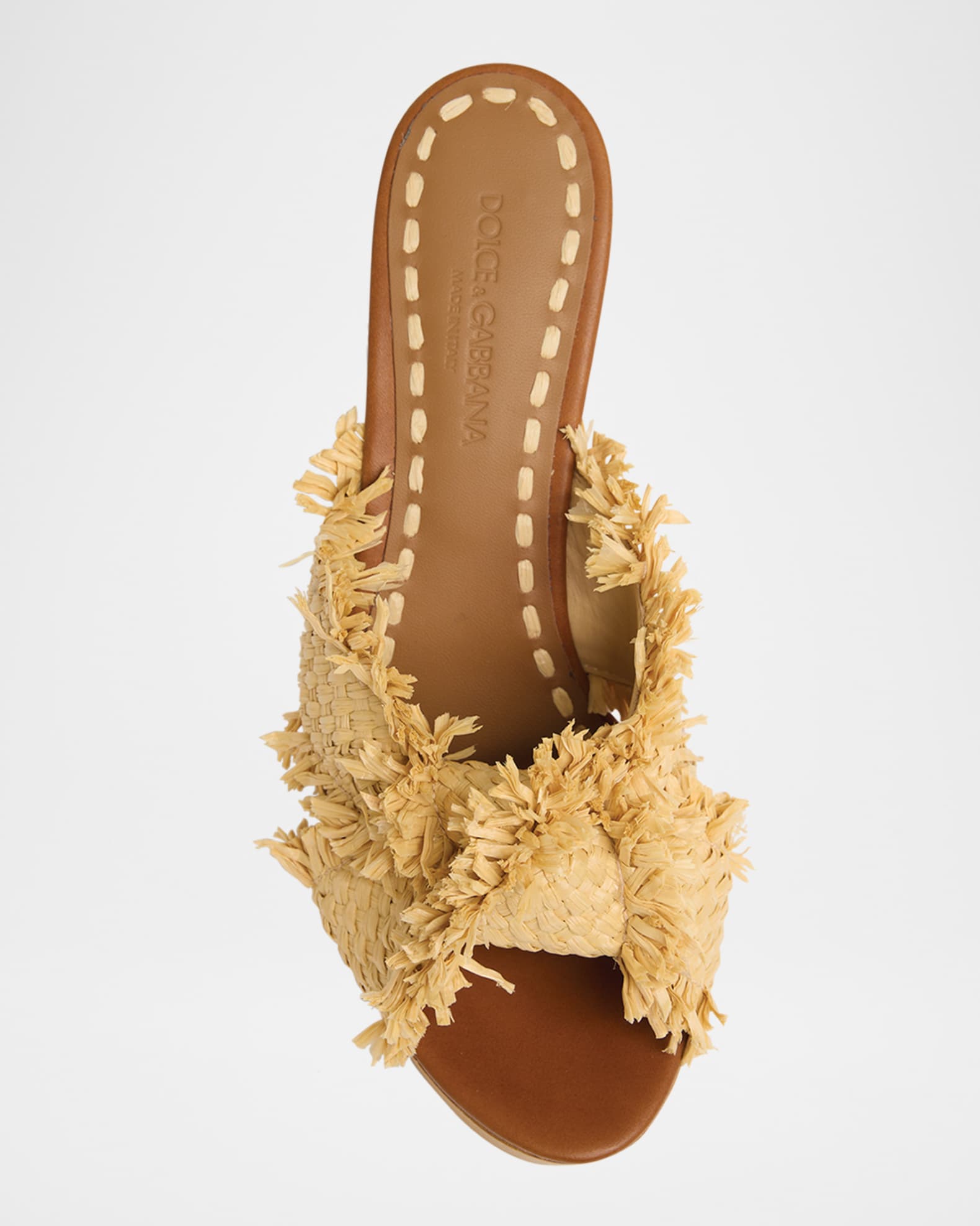 【送料&関税込】Dolce & Gabbana Crossover Strap Mules Dolce&Gabbana Knotted Crossover Raffia Platform Sandals
