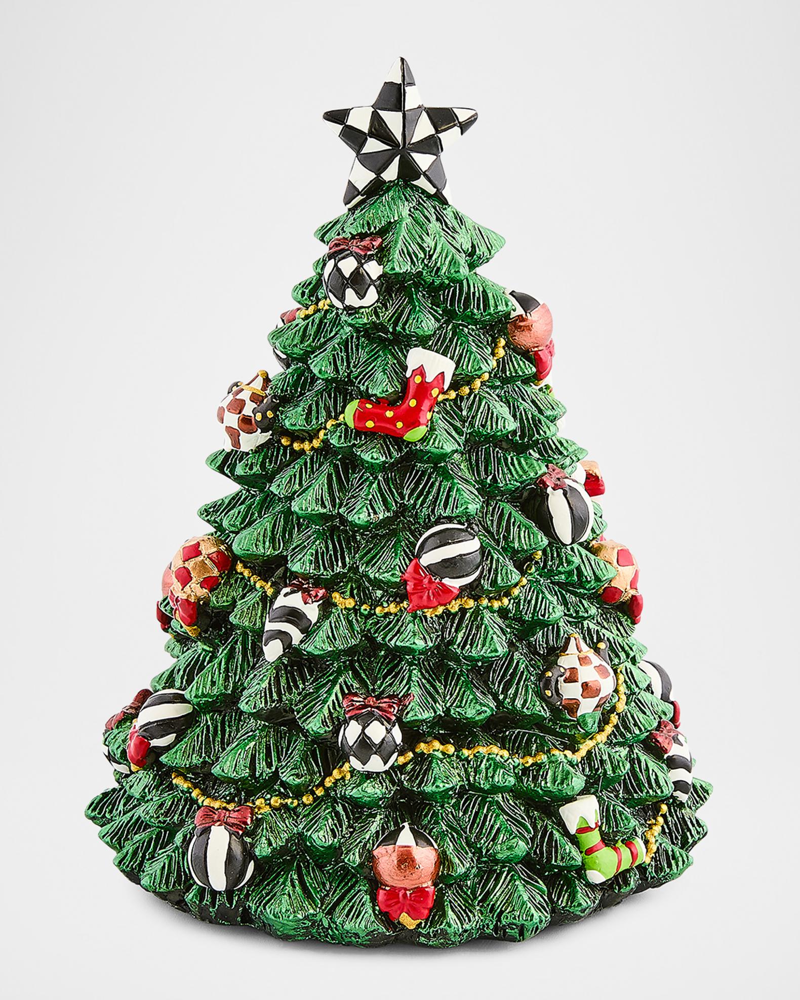 MacKenzie-Childs Courtly Christmas Tree Rotating Music Box