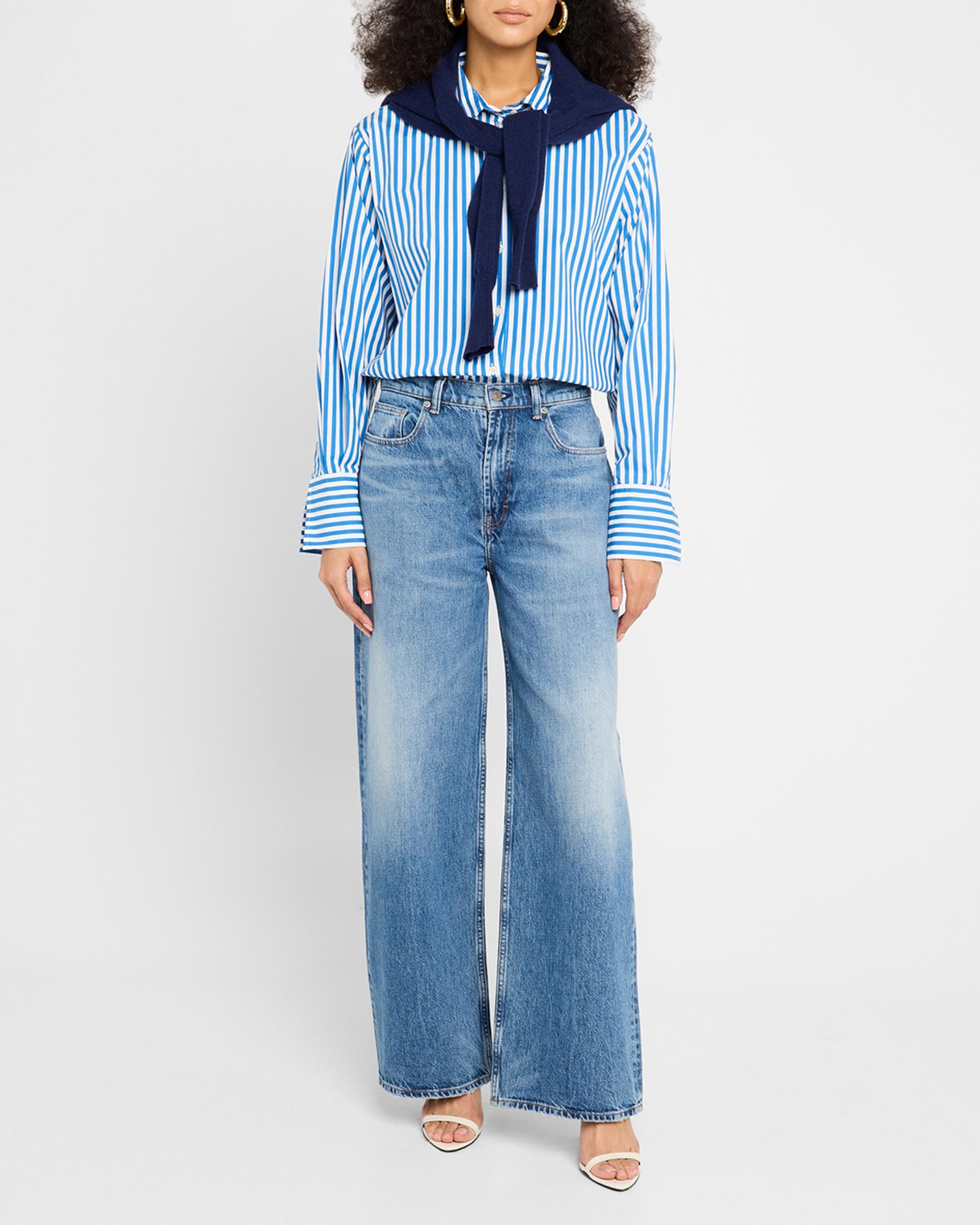 Polo Ralph Lauren 3x1 Rigid Denim Wide-Leg Jeans | Neiman Marcus