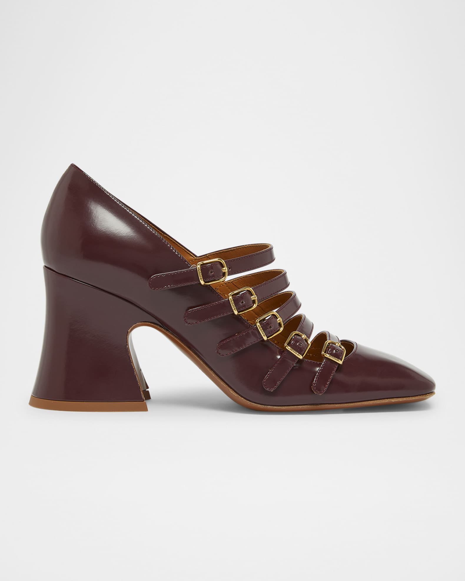 パンプス Chloe FW25 JANI MARYJANE (CHC25A11COL 001) Chloe Janis Patent Leather Mary Jane Pumps | Neiman Marcus