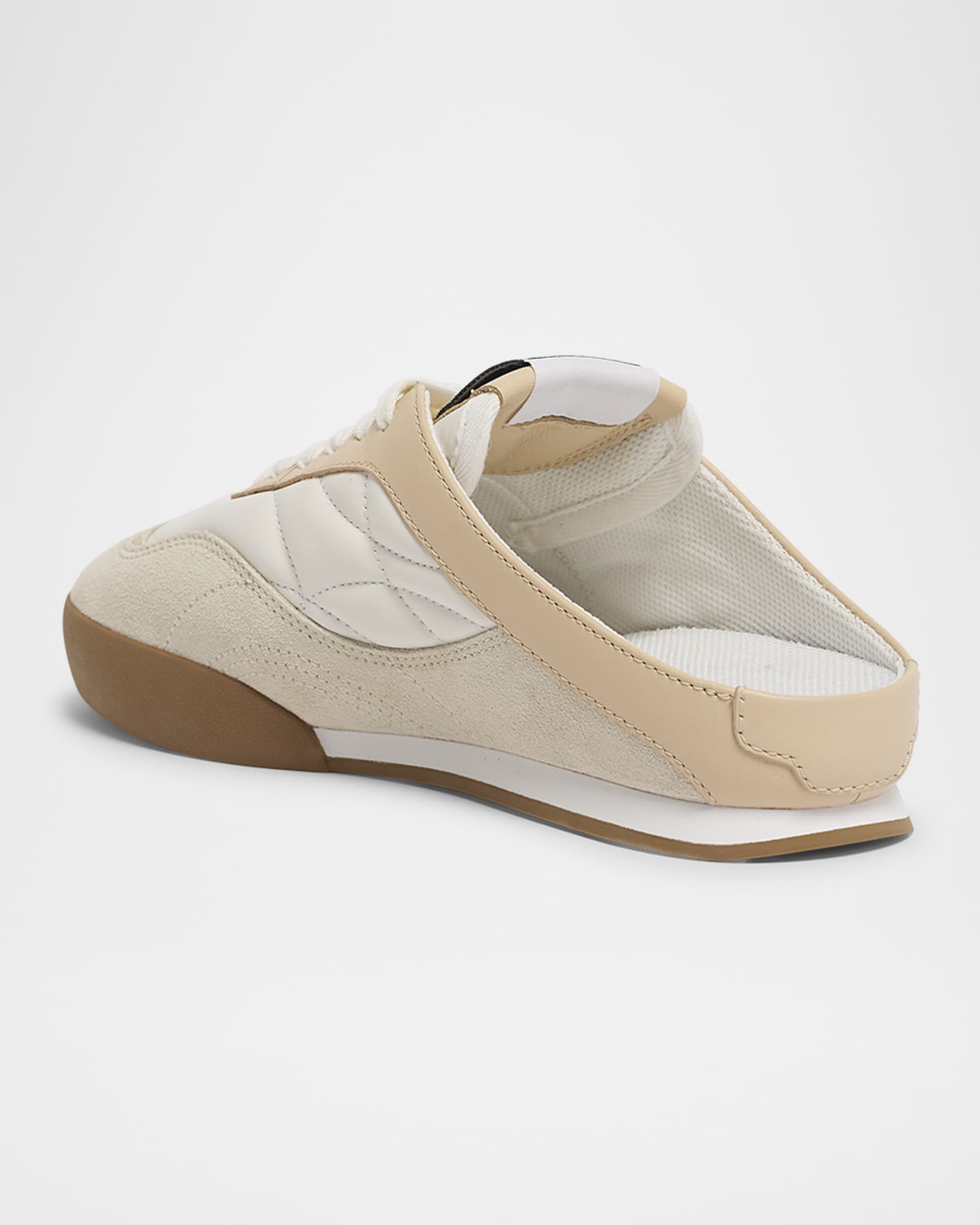 Chloe Kick Smooth Leather and Suede Sneaker Mules | Neiman