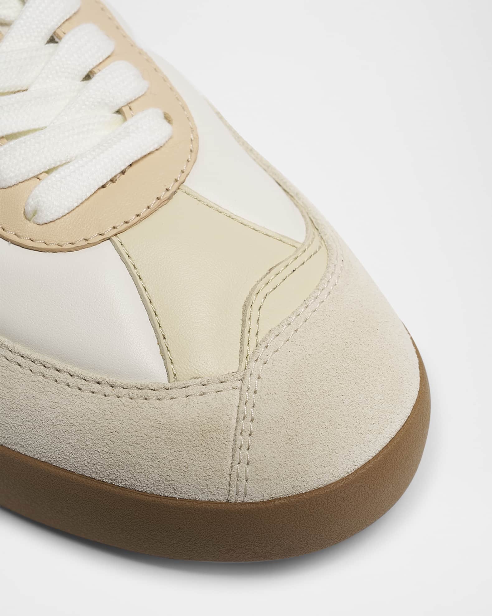 Chloe Kick Smooth Leather and Suede Sneaker Mules | Neiman