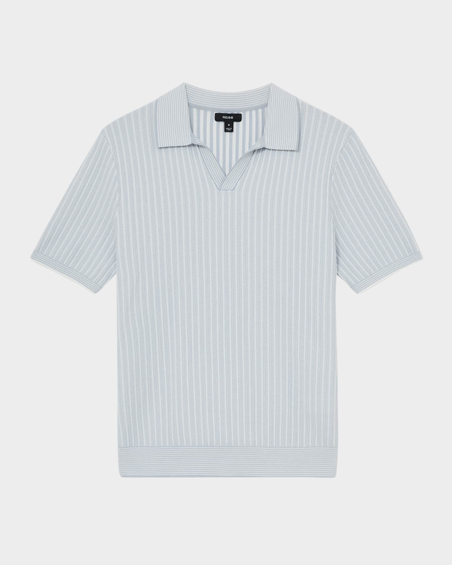 Men's Lancaster Stripe Open Collar Shirt 0