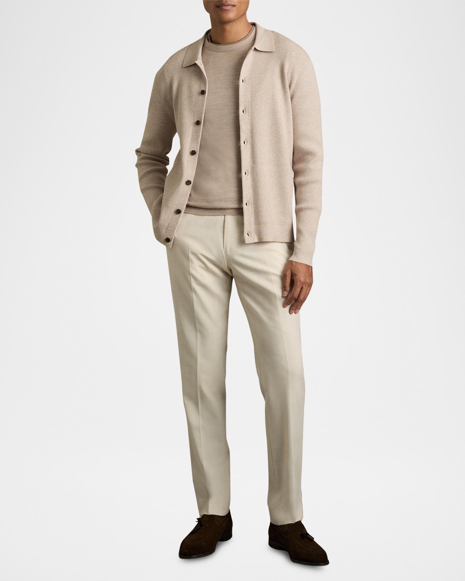 Reiss Men's Saint Ribbed Cardigan | Neiman Marcus