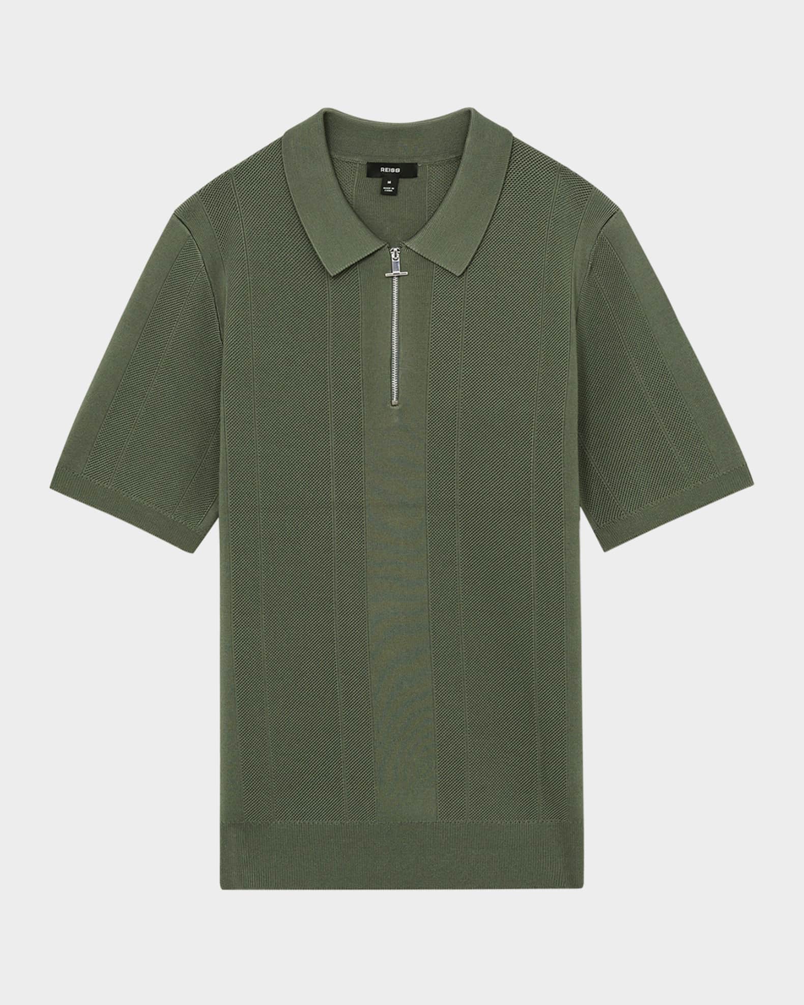Men's Bart Half-zip Textured Polo Shirt  0