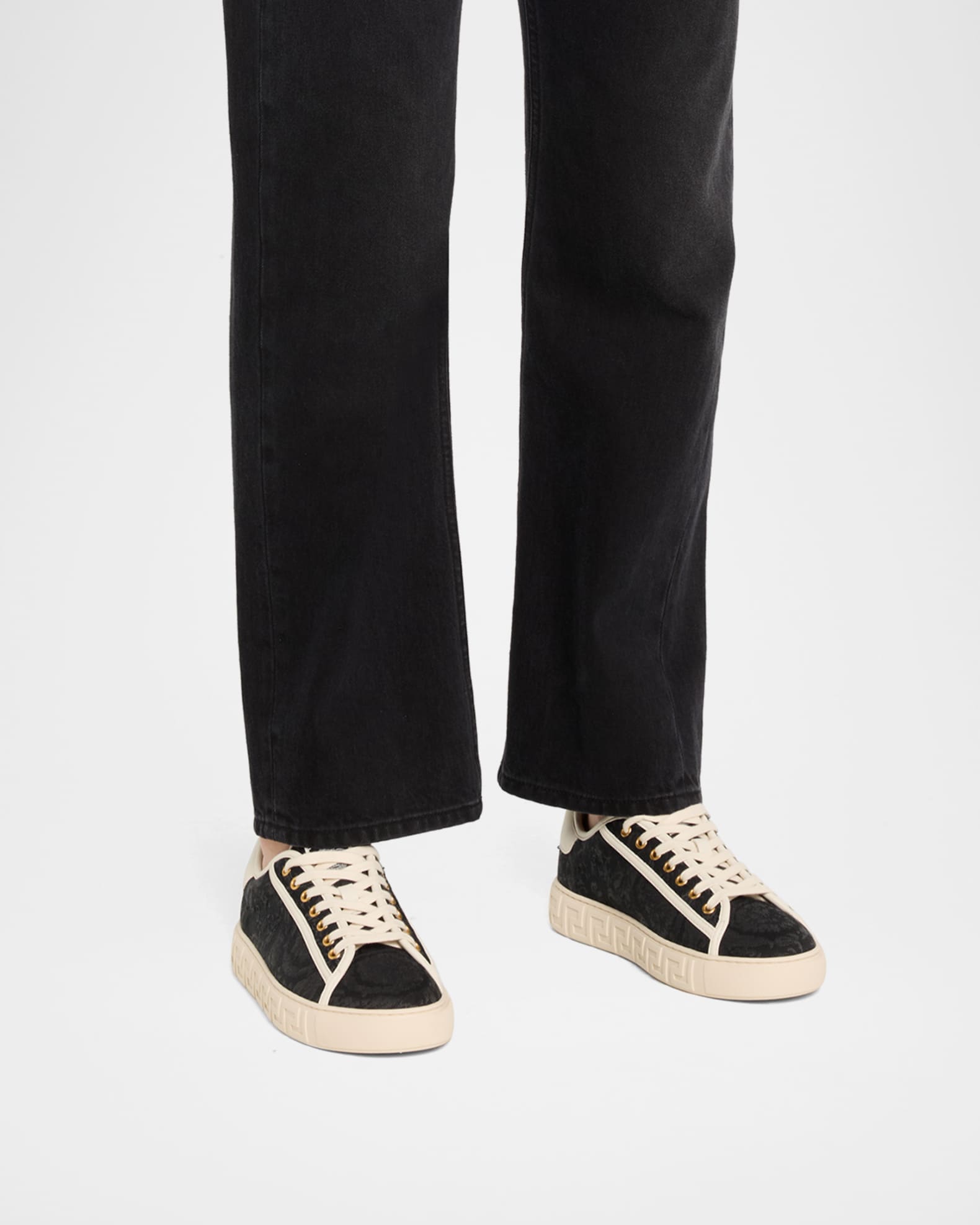 La Greca Embroidered Low-Top Sneakers 1