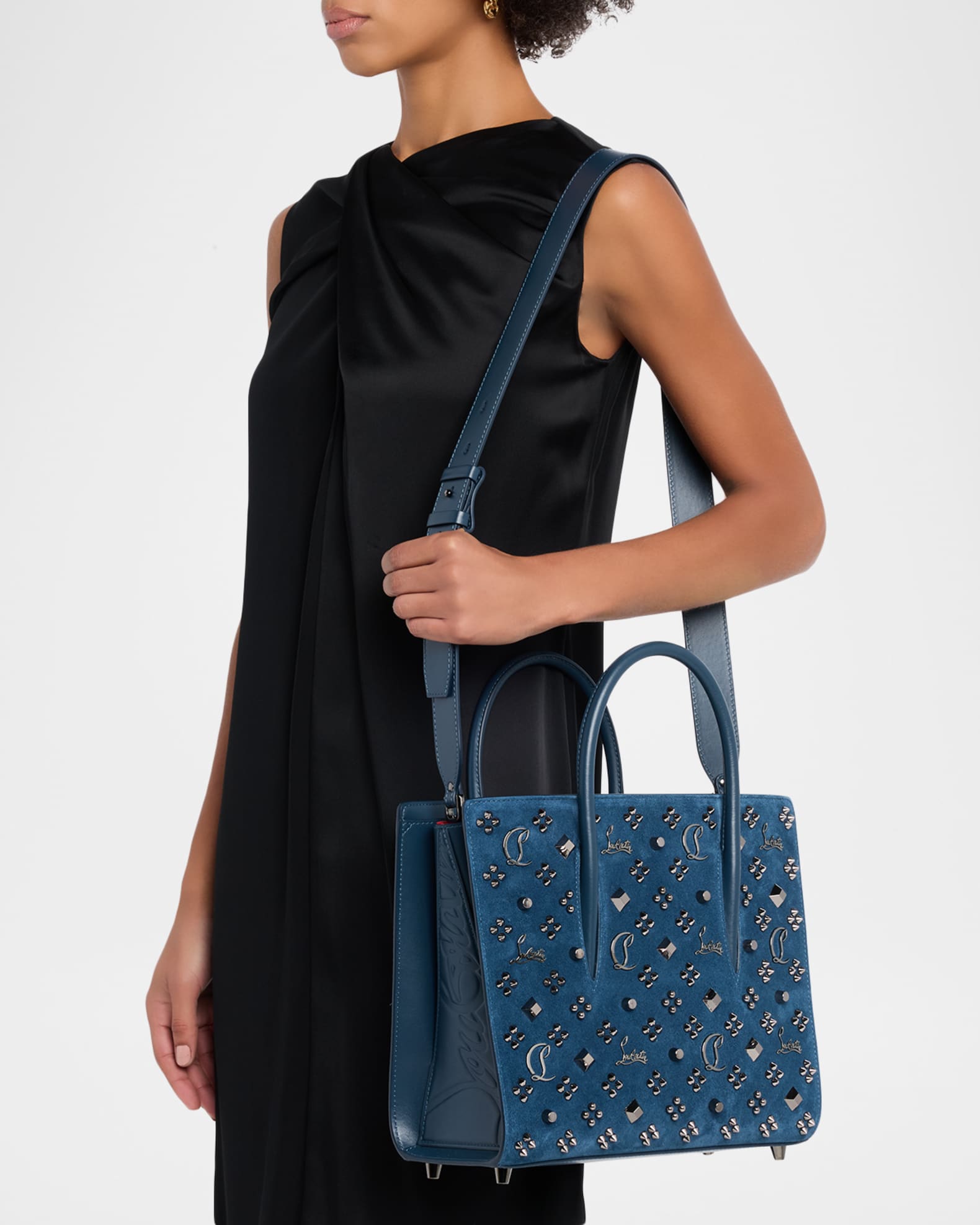 Christian Louboutin Paloma Medium Top-Handle Bag in Suede with