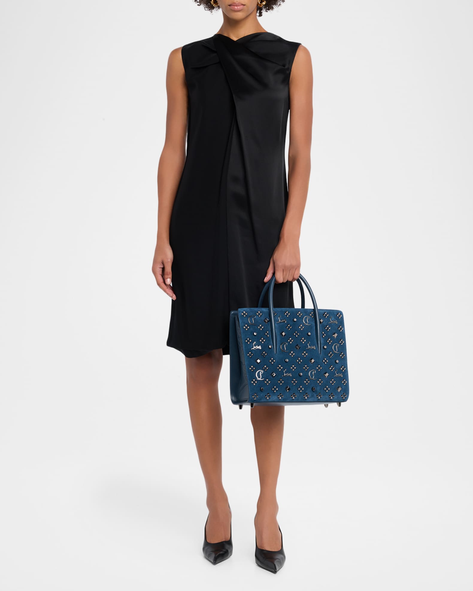 Christian Louboutin Paloma Medium Top-Handle Bag in Suede with