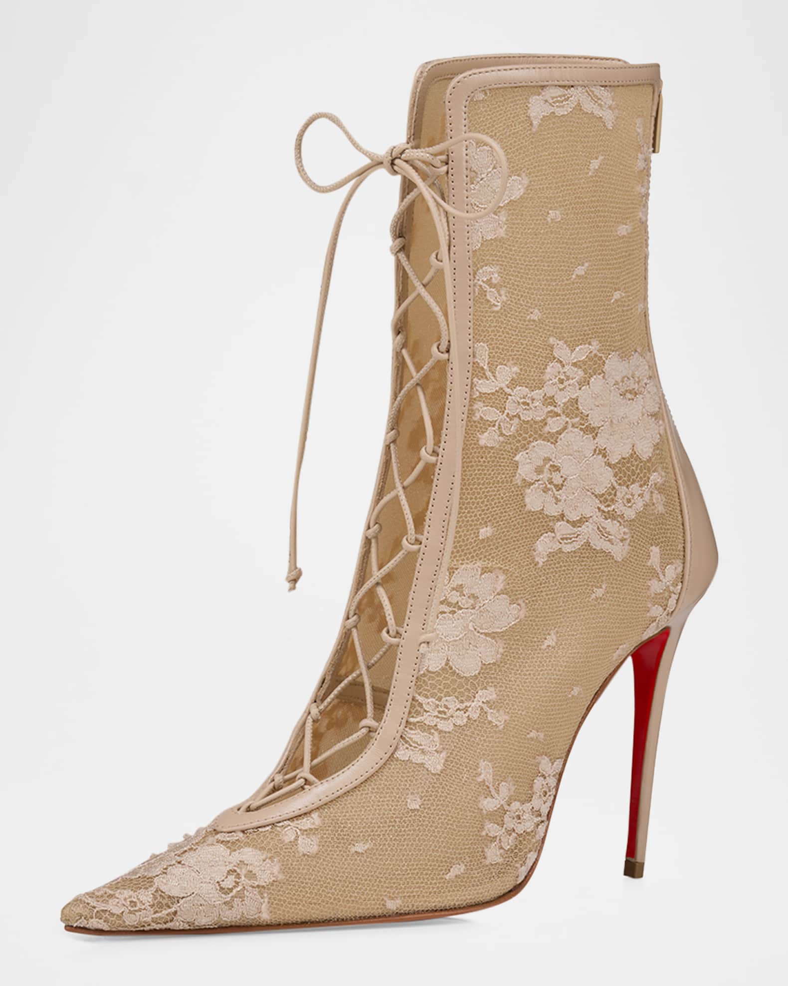 KM Lace Red-Sole Booties 1