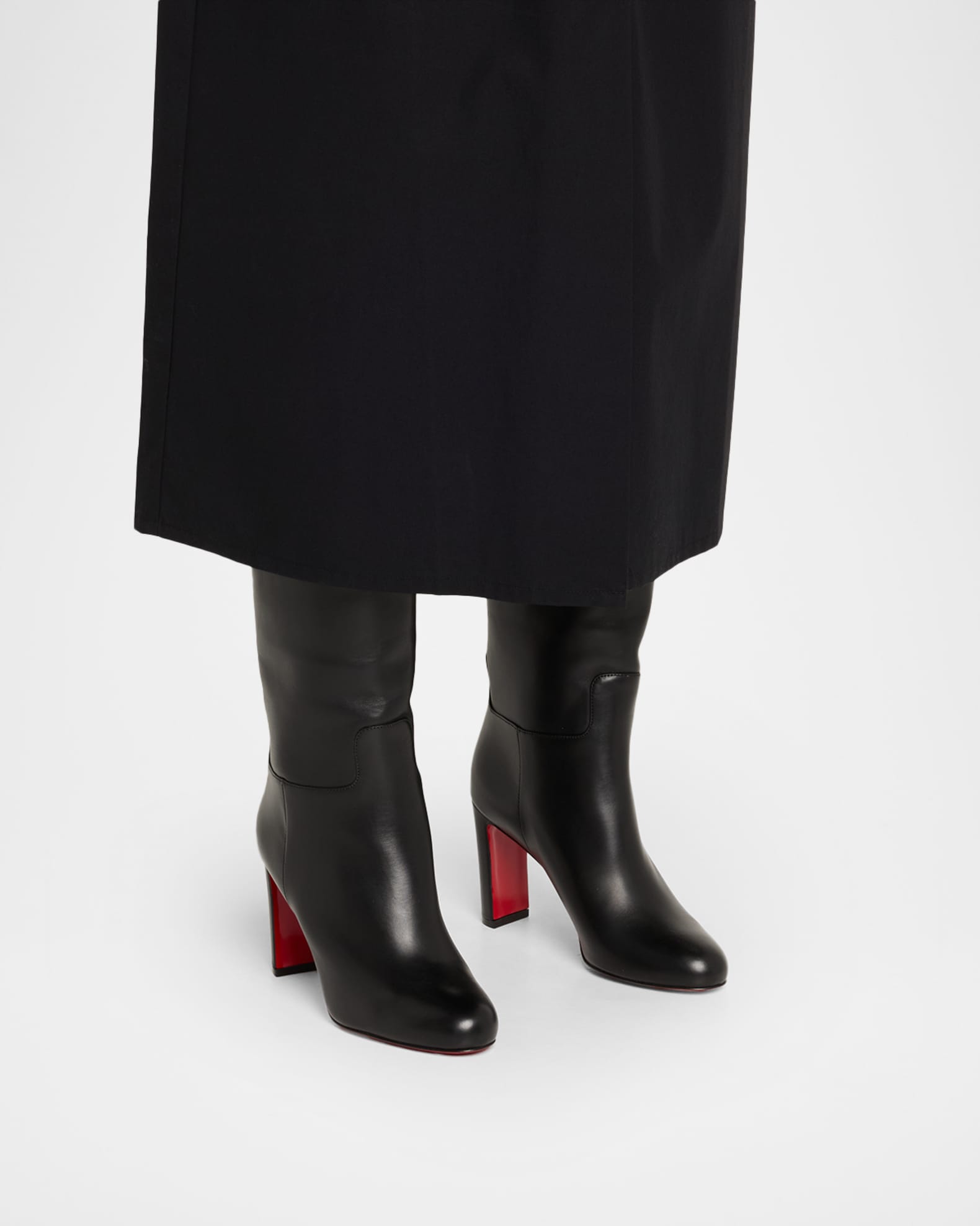 Loo Botta Leather Red Sole Knee Boots 1