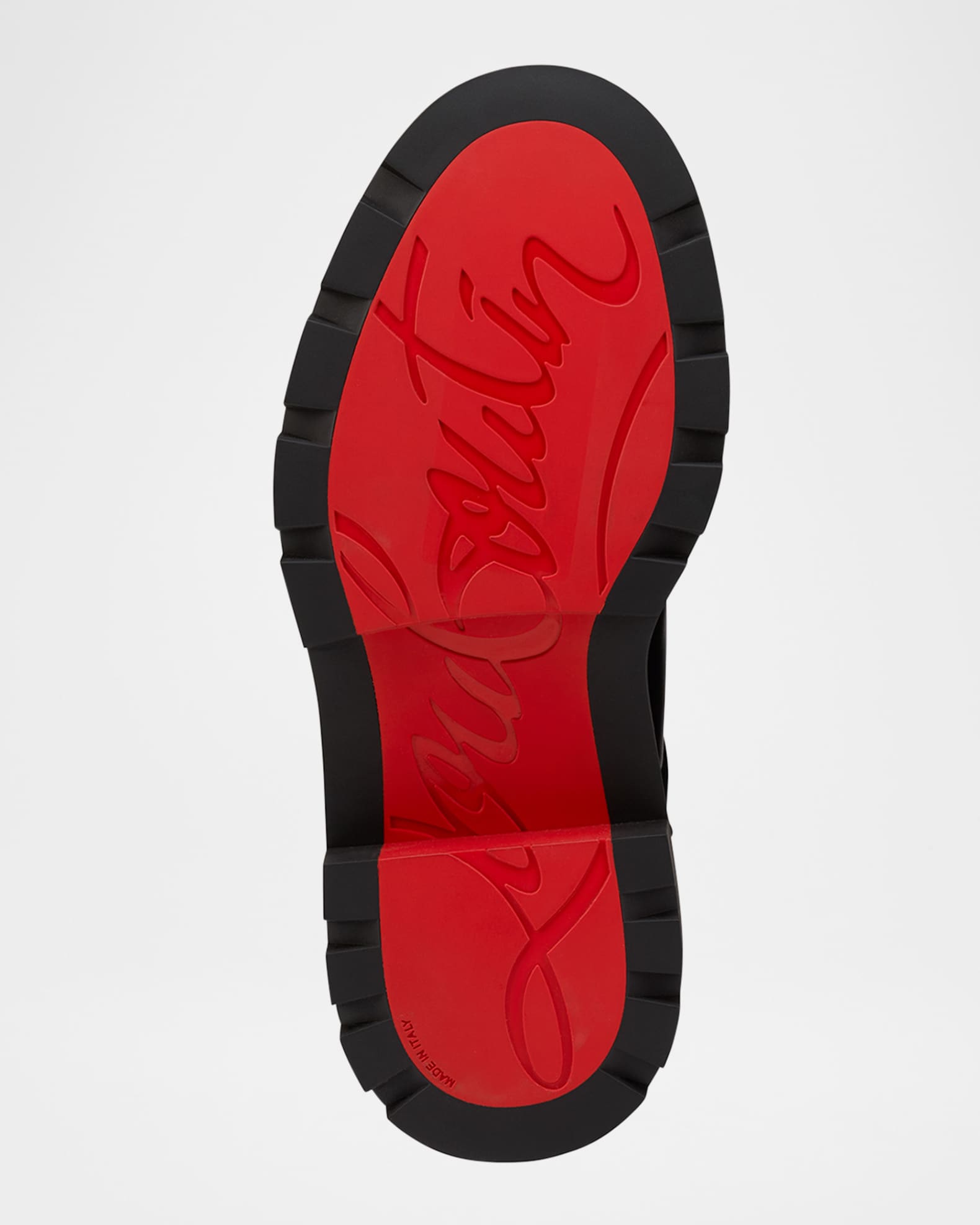 Christian Louboutin Oxy Donna Red Sole Leather Moto Boots
