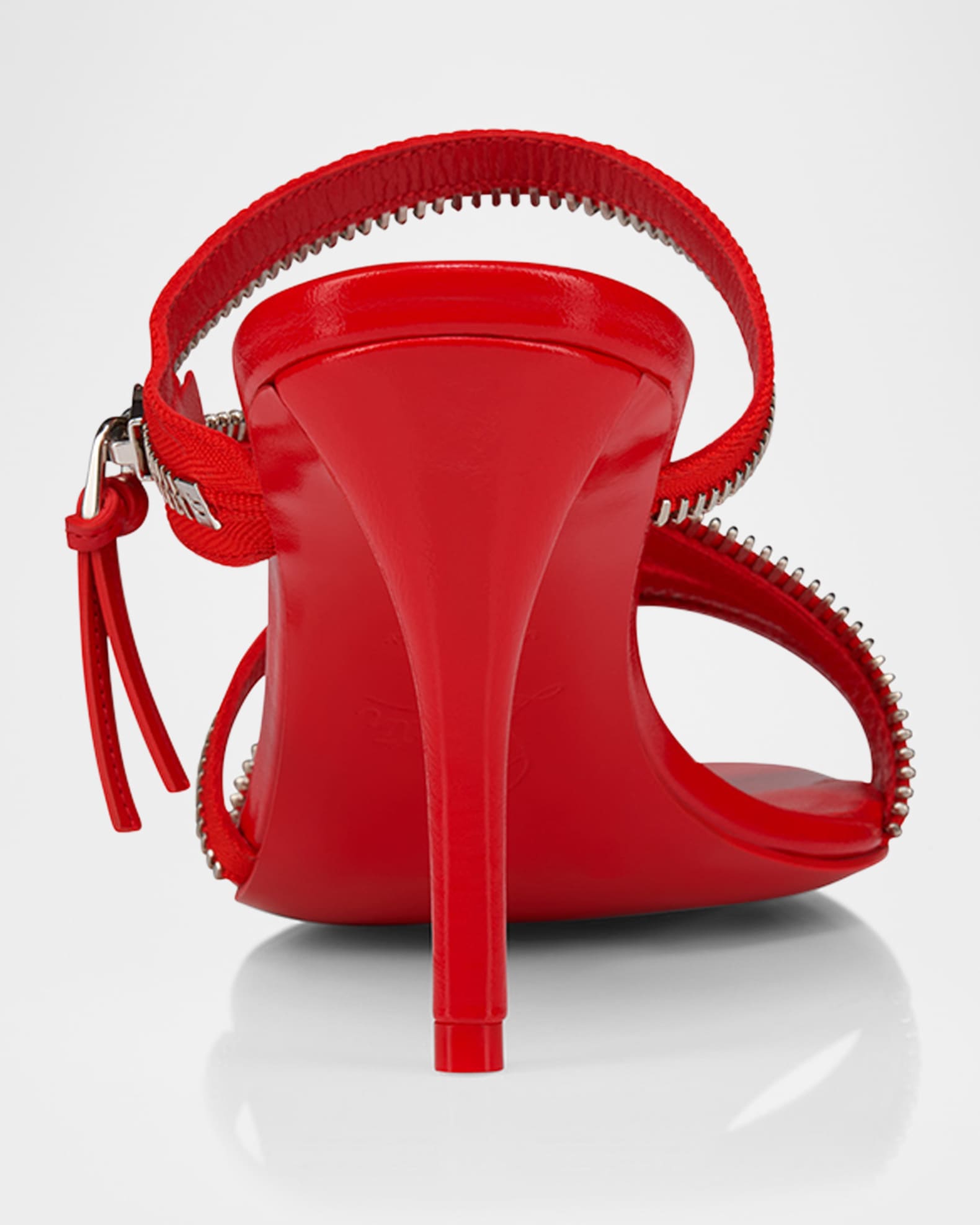 Christian Louboutin Meryl Zip Strass Leather Red Sole